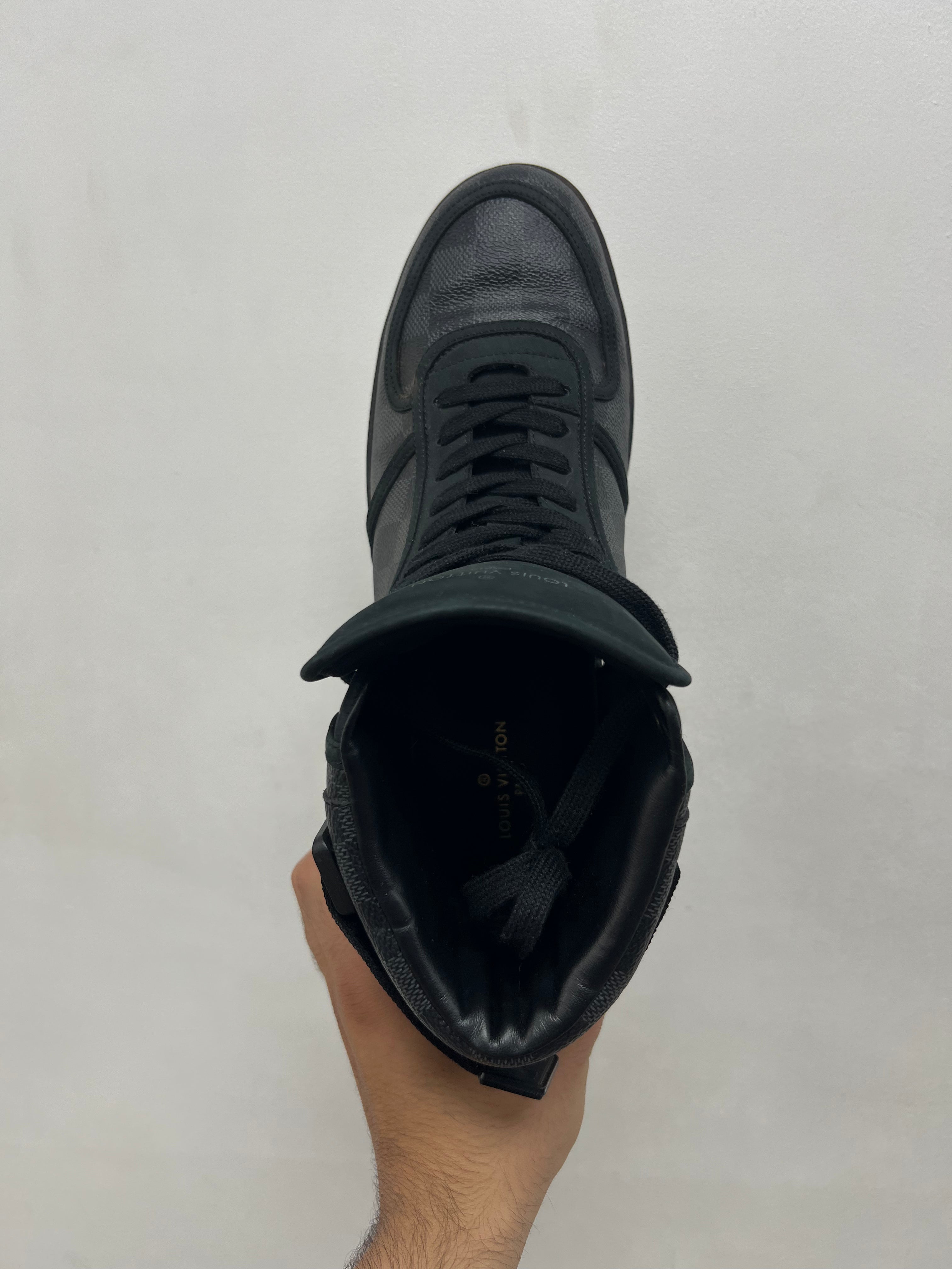 Louis Vuitton Black Damier High Sneakers