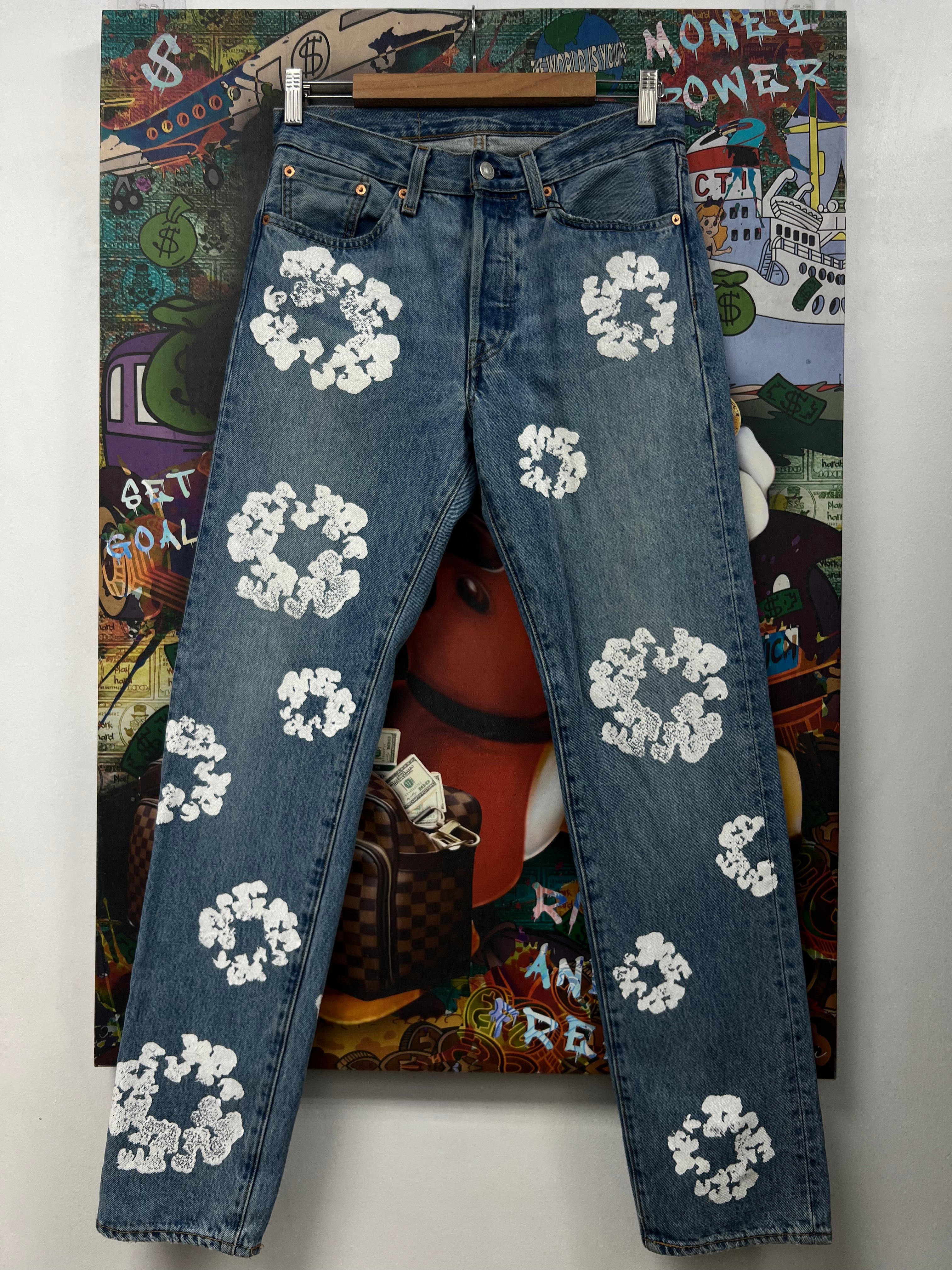 Denim Tears Light Wash Wreath Jeans