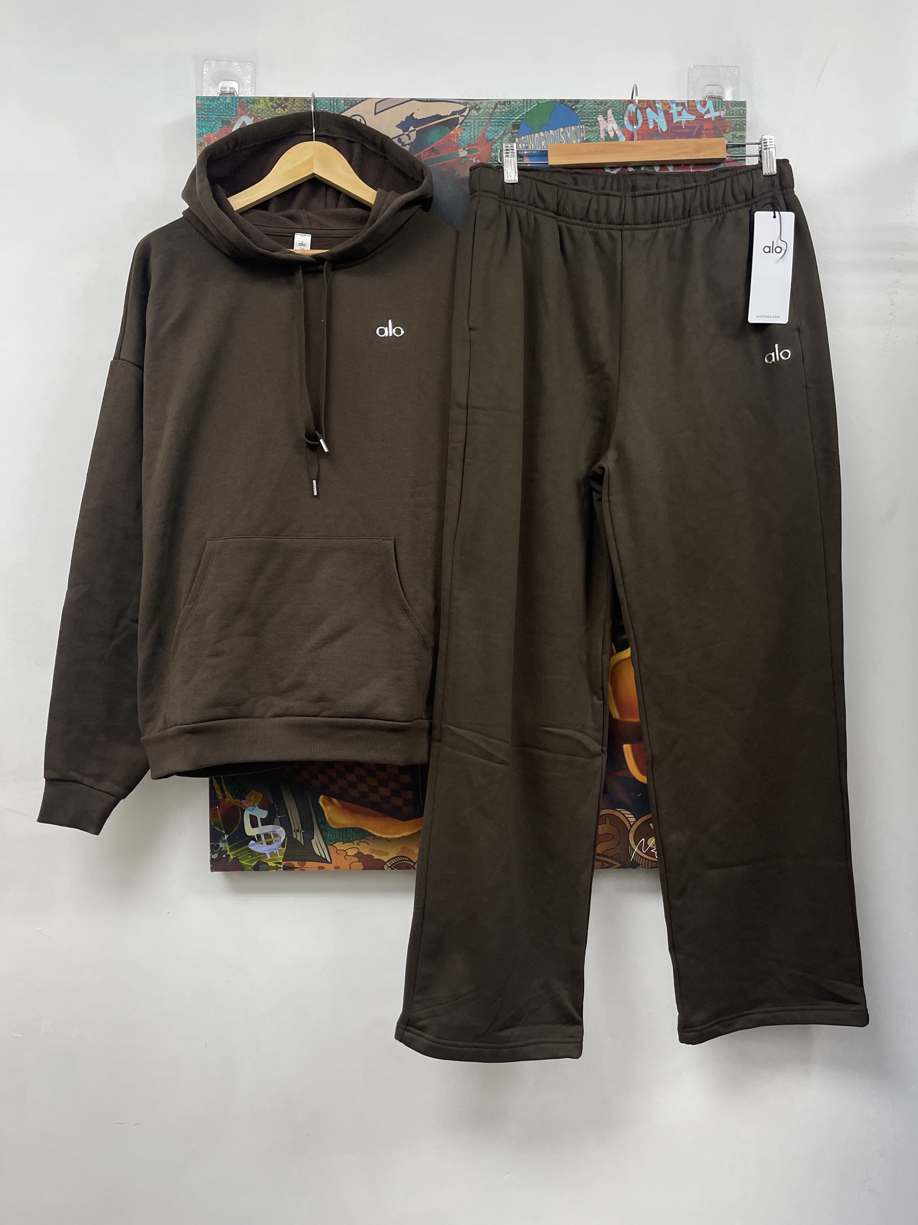 ALO Brown Accolade Hoodie Sweatsuit