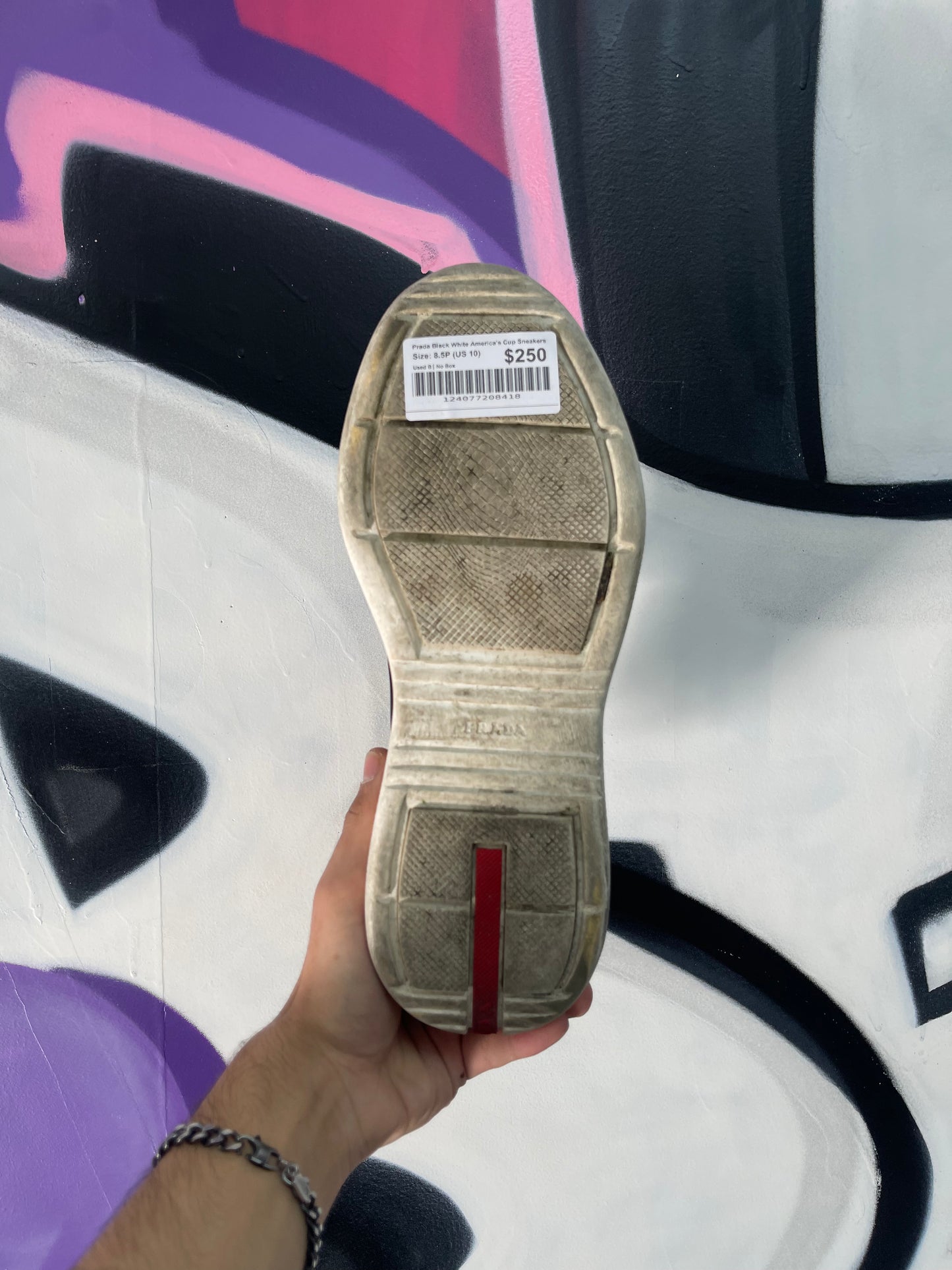 Prada Black White America's Cup Sneakers