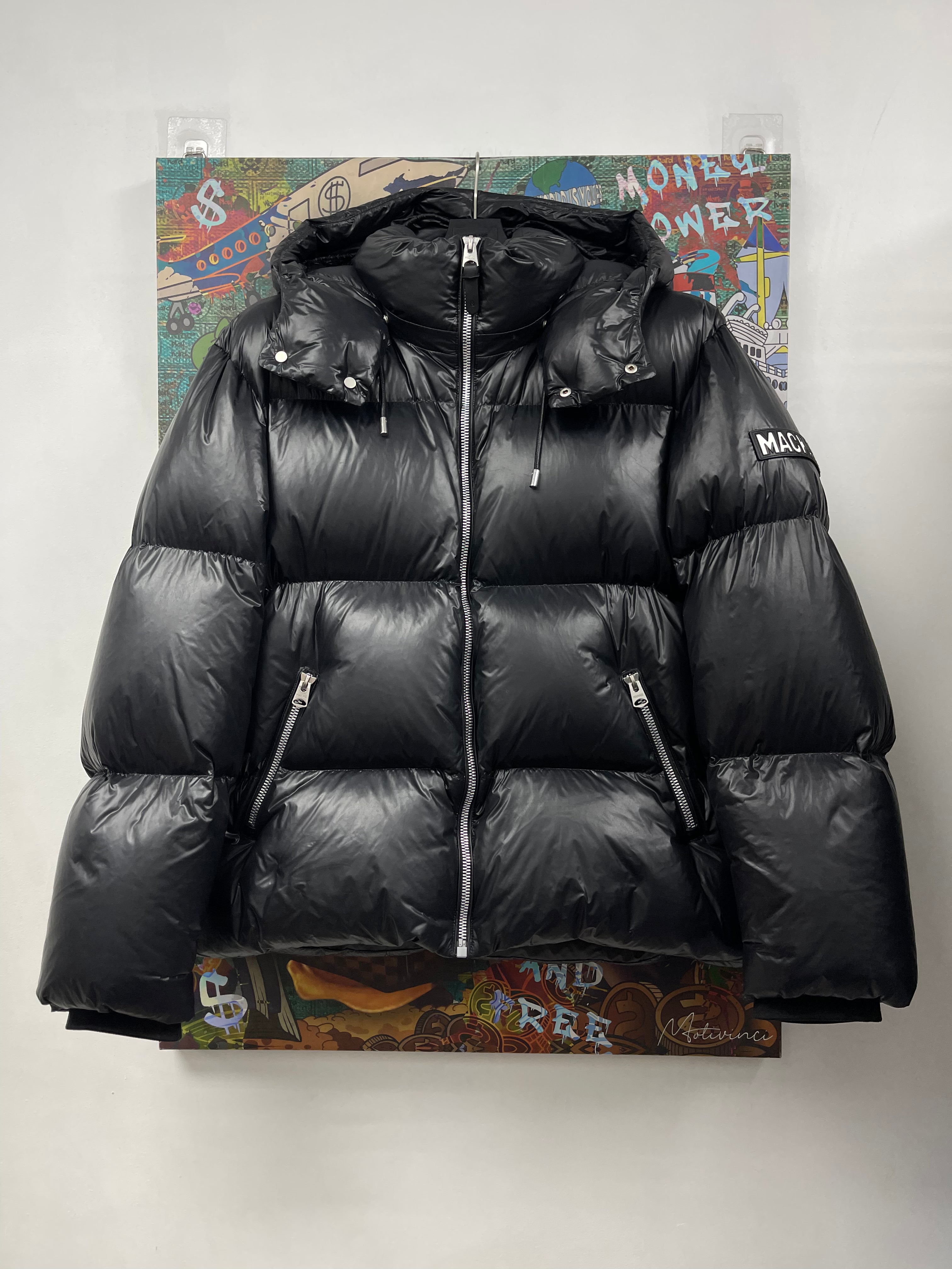 Mackage Black Sleeve Logo (46) Puffer Jacket
