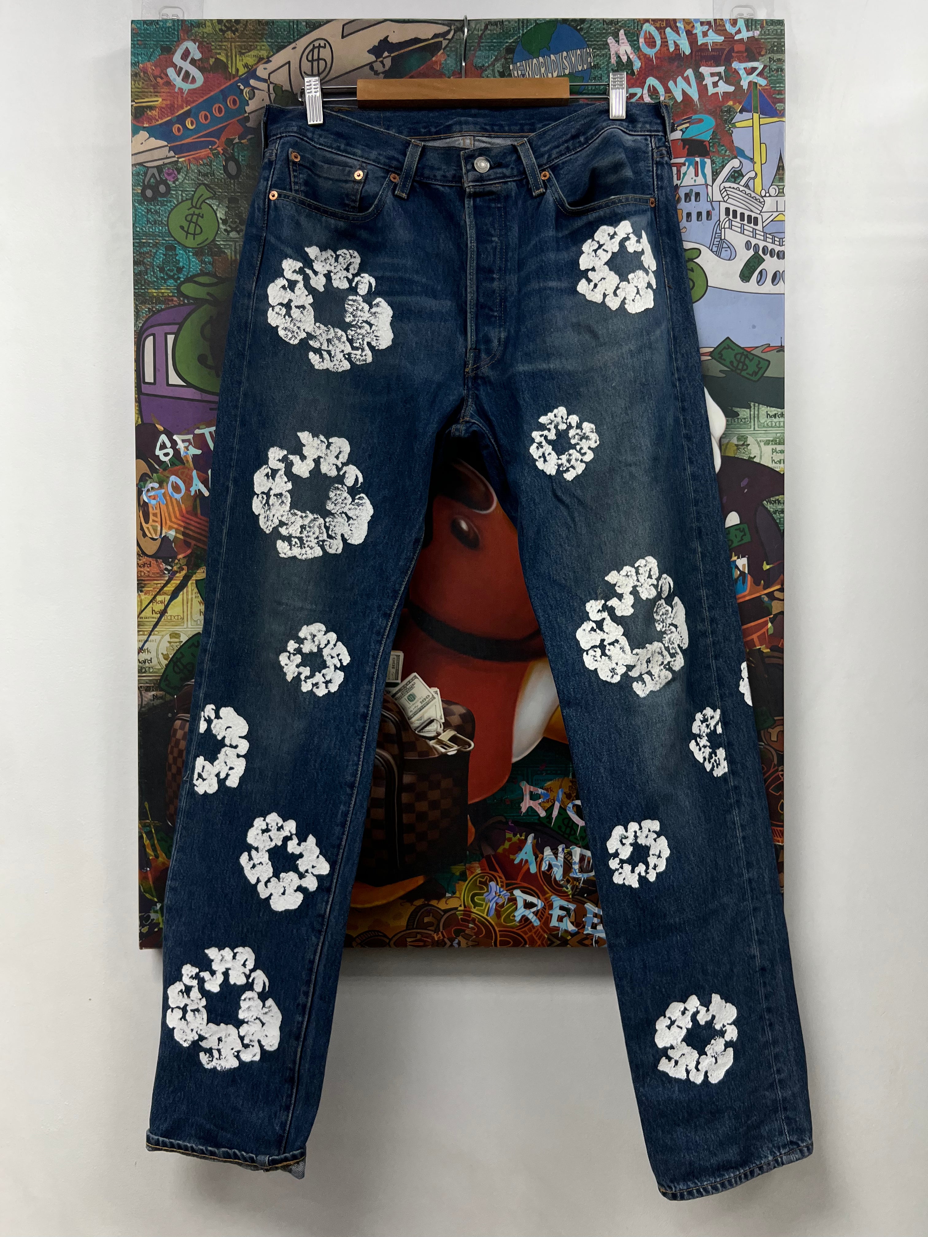 Denim Tears Dark Wash Wreath Jeans