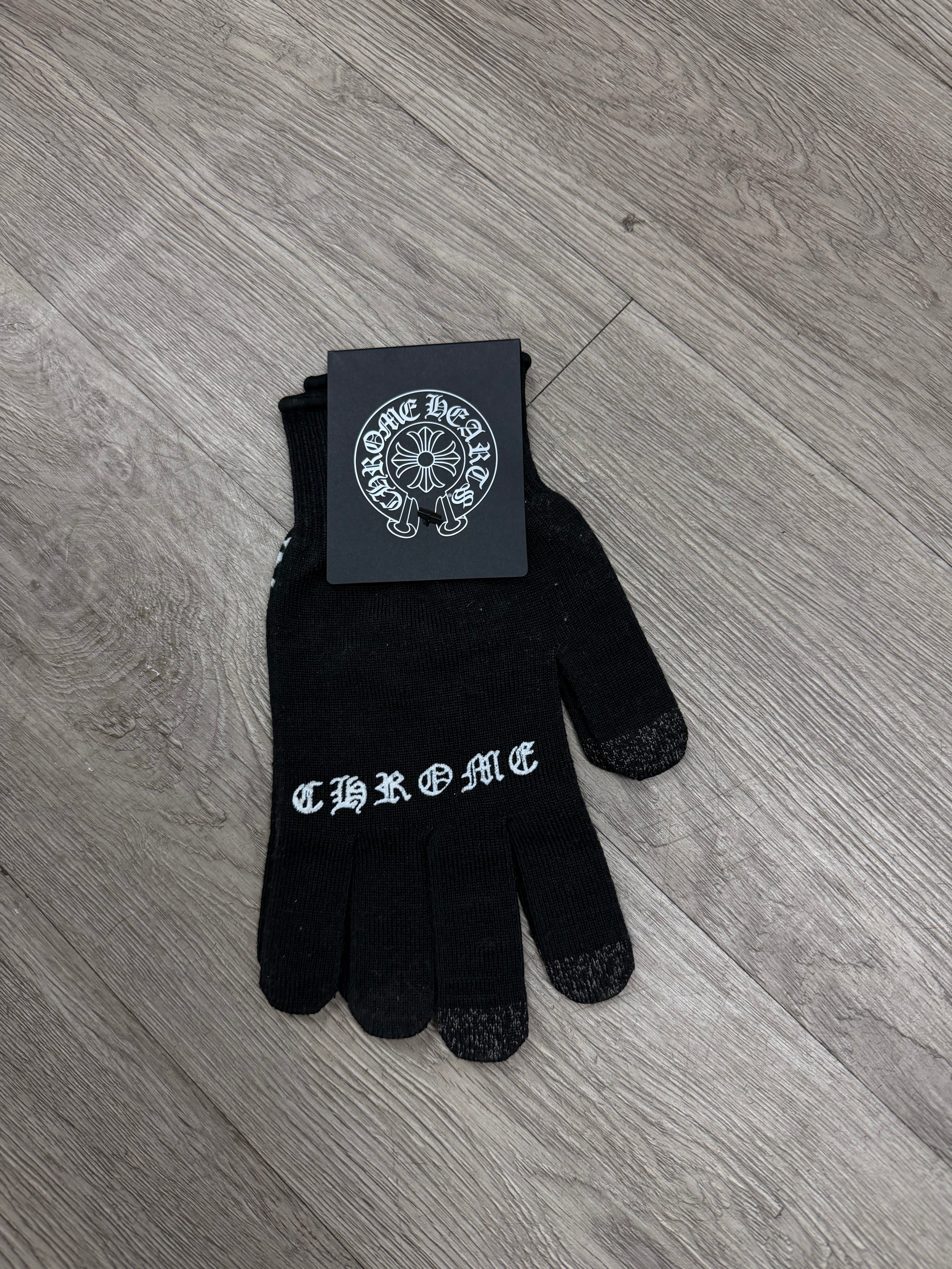 Chrome Hearts Black Checkmate Gloves