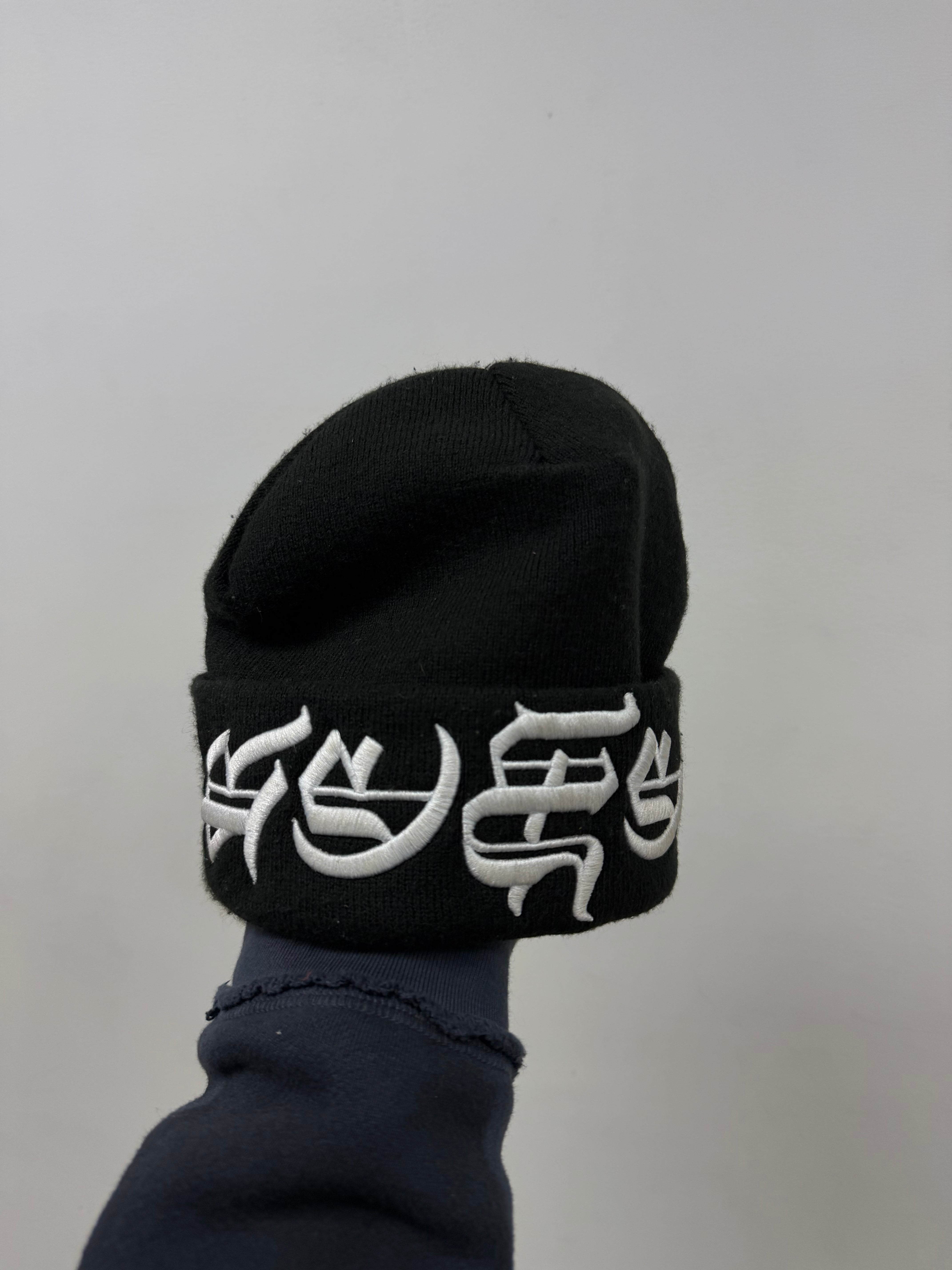 Supreme Black White New Era Beanie