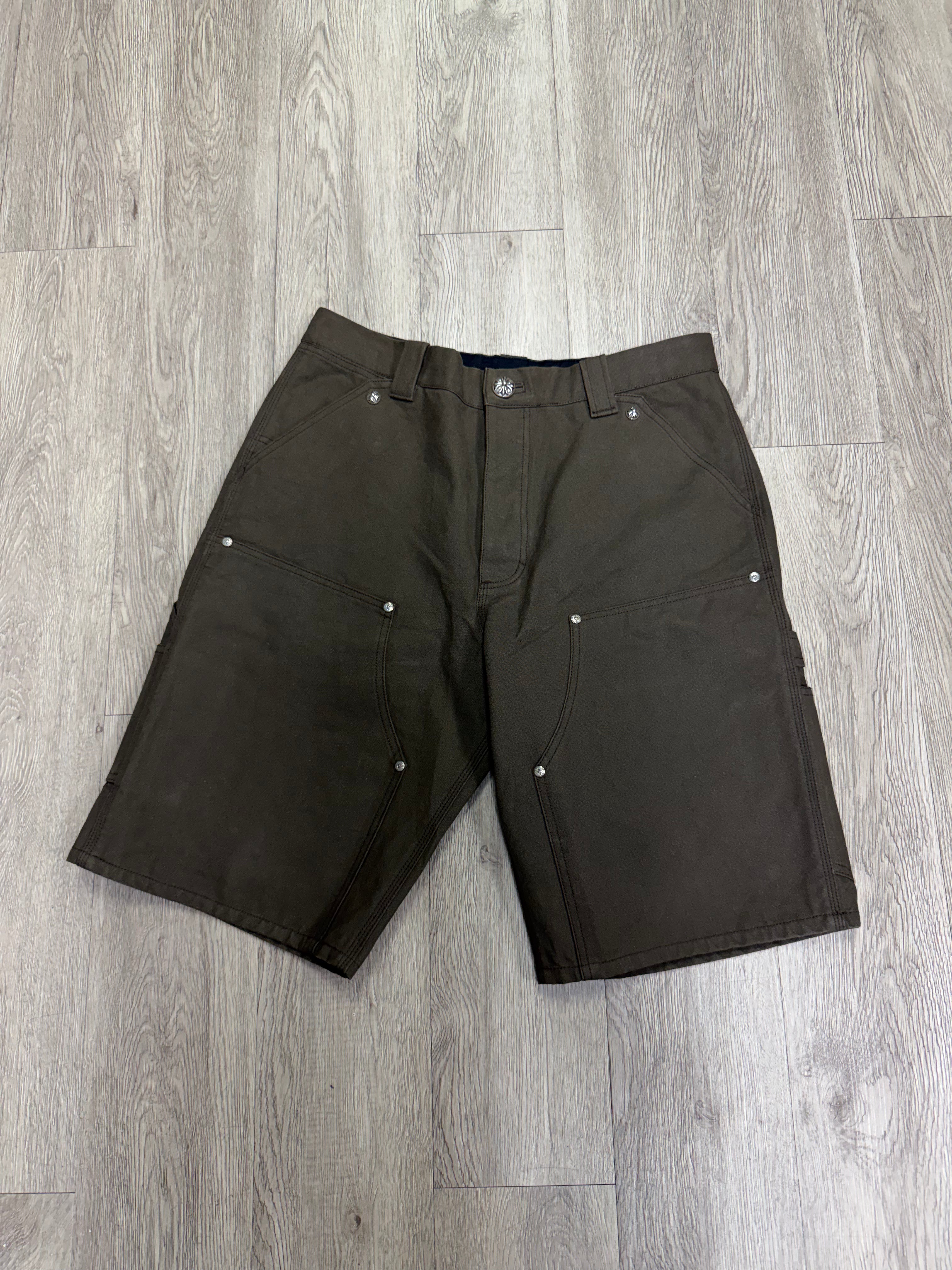 Chrome Hearts Brown Back Pocket Flooded Patch Double Knee Shorts