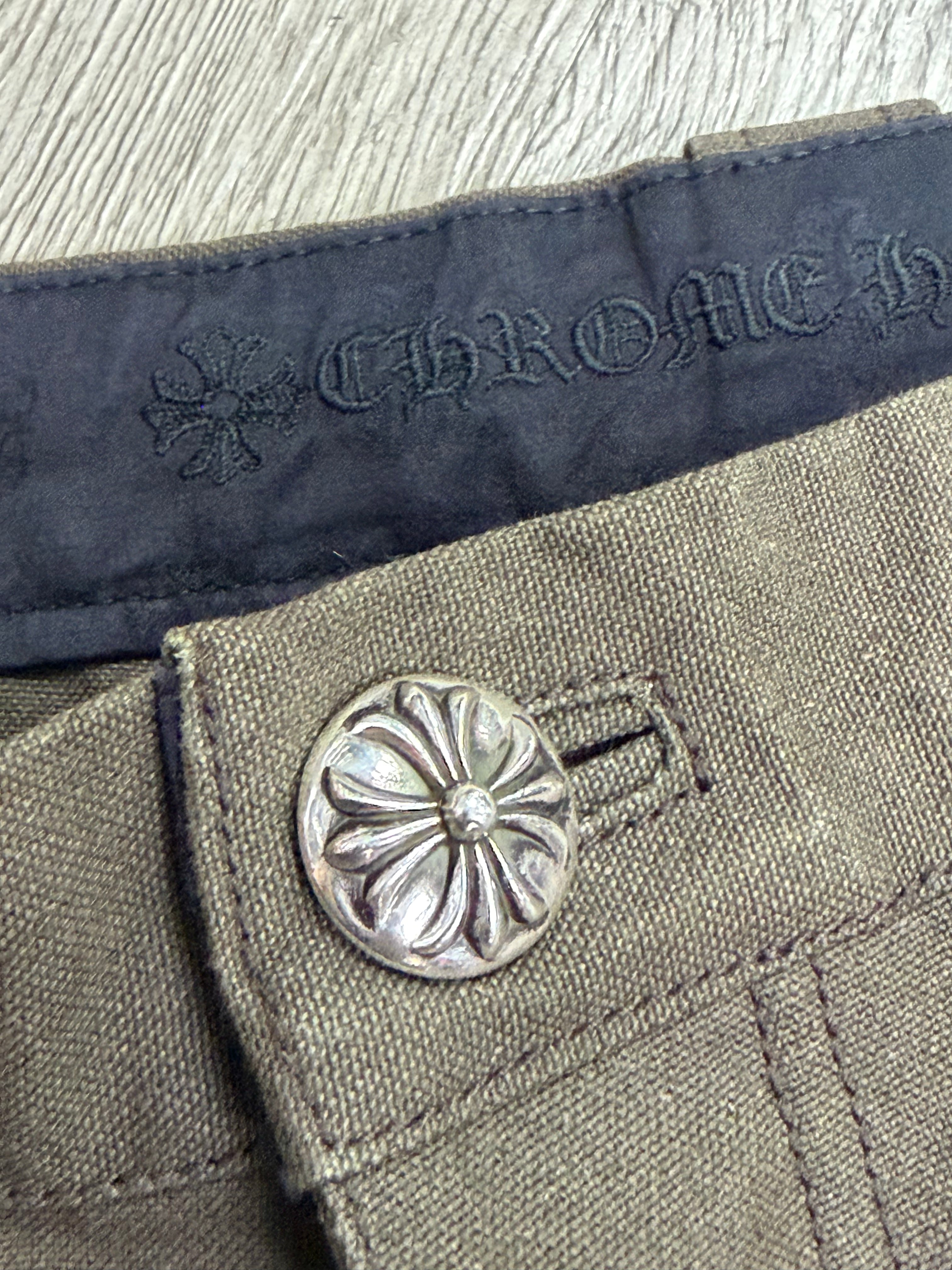 Chrome Hearts Brown Back Pocket Flooded Patch Double Knee Shorts