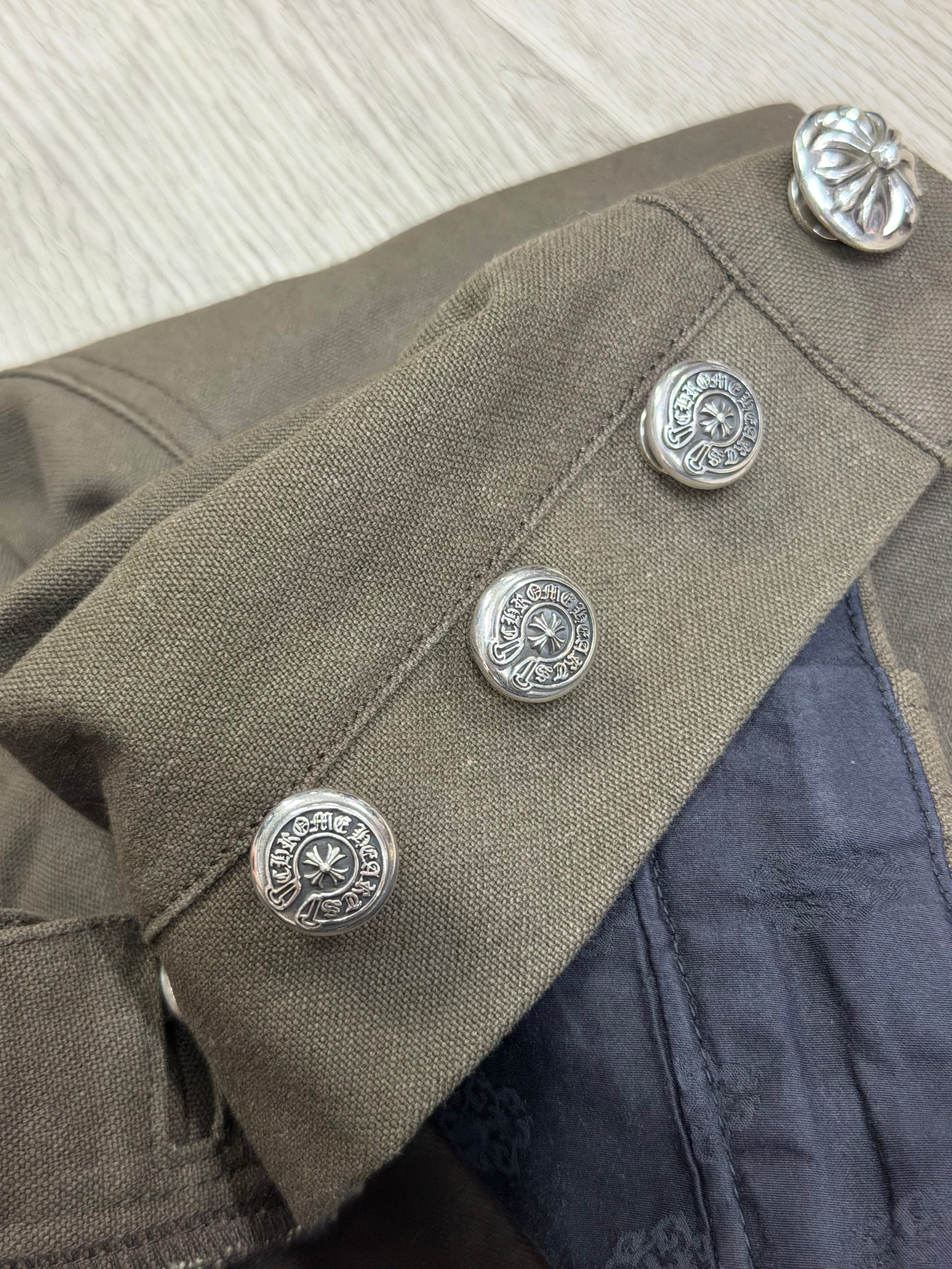 Chrome Hearts Brown Back Pocket Flooded Patch Double Knee Shorts
