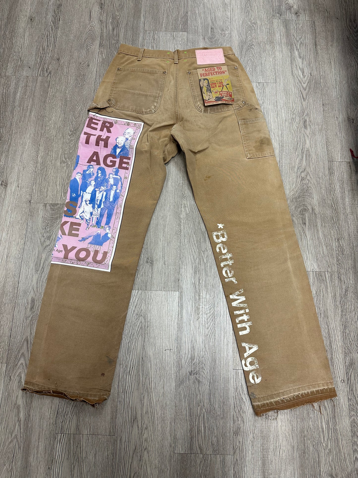 Better with Age "Looks Like You" Beige & Tan Jeans