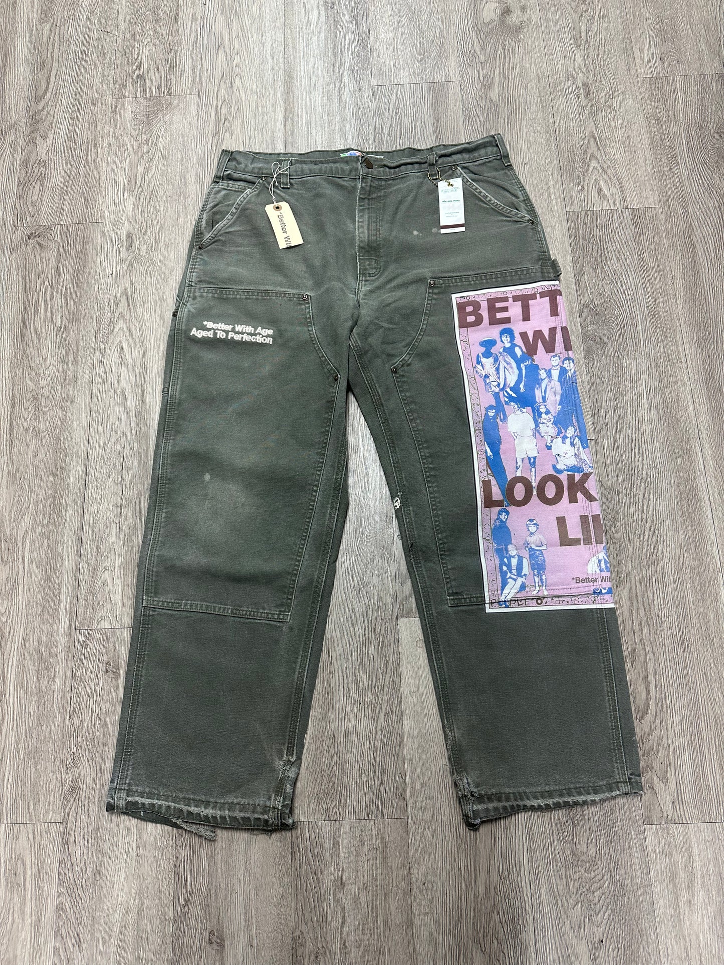Better with Age "Looks Like You" Sage Green Jeans