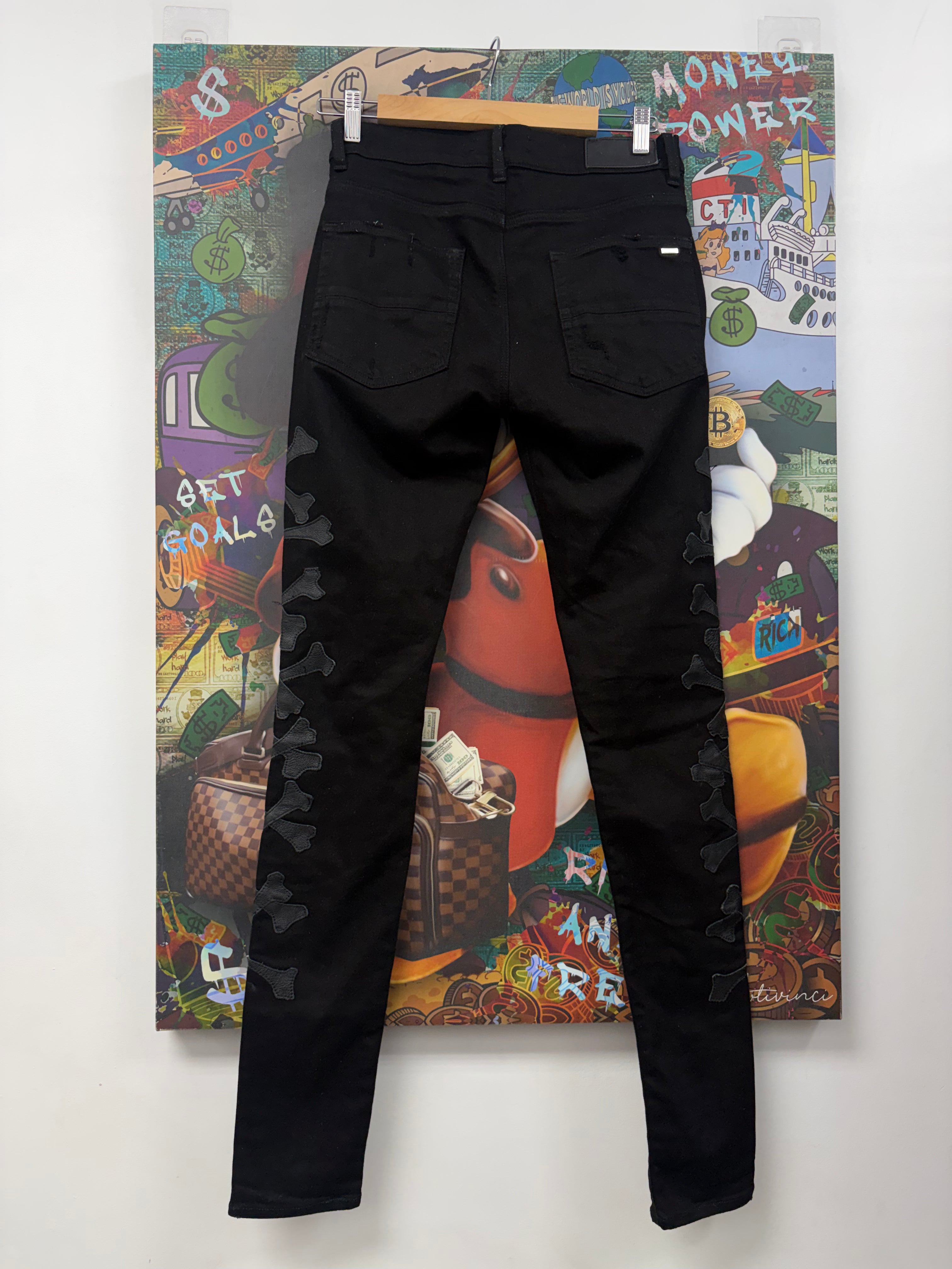 Amiri Black Black Bones Jeans
