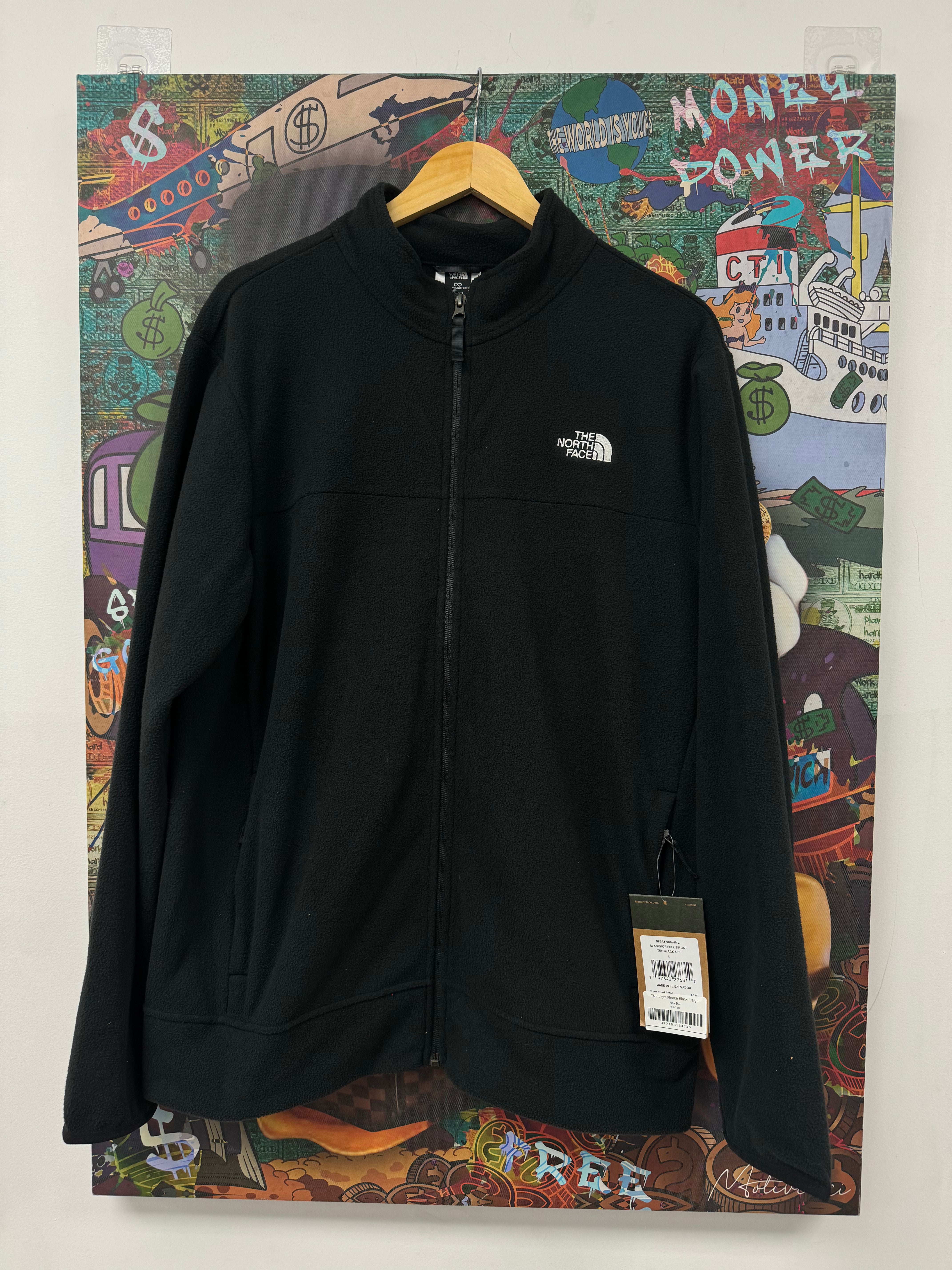 TNF Light Fleece Black New Large With Tags