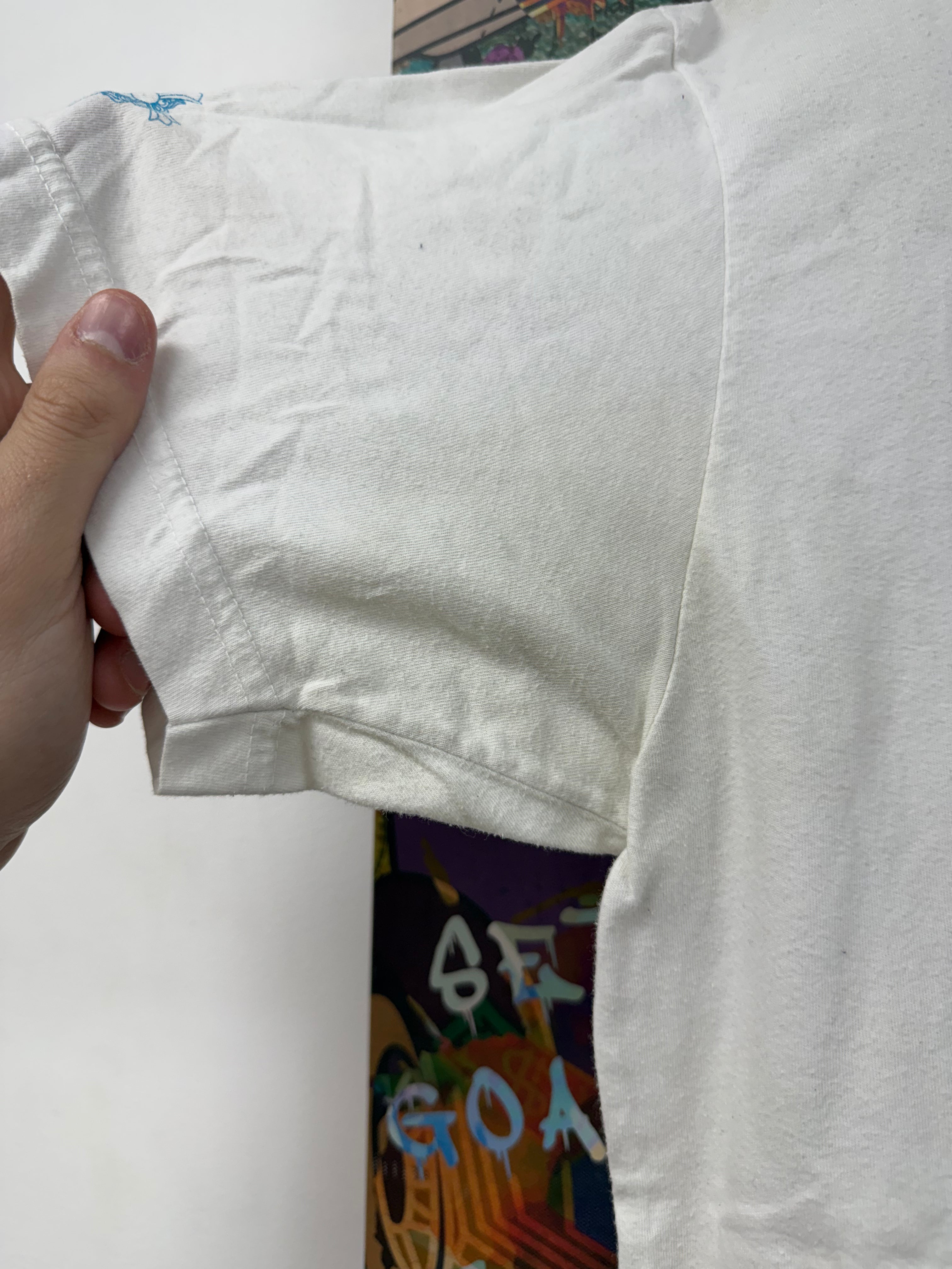Chrome Hearts White Blue Triple Cross Tee