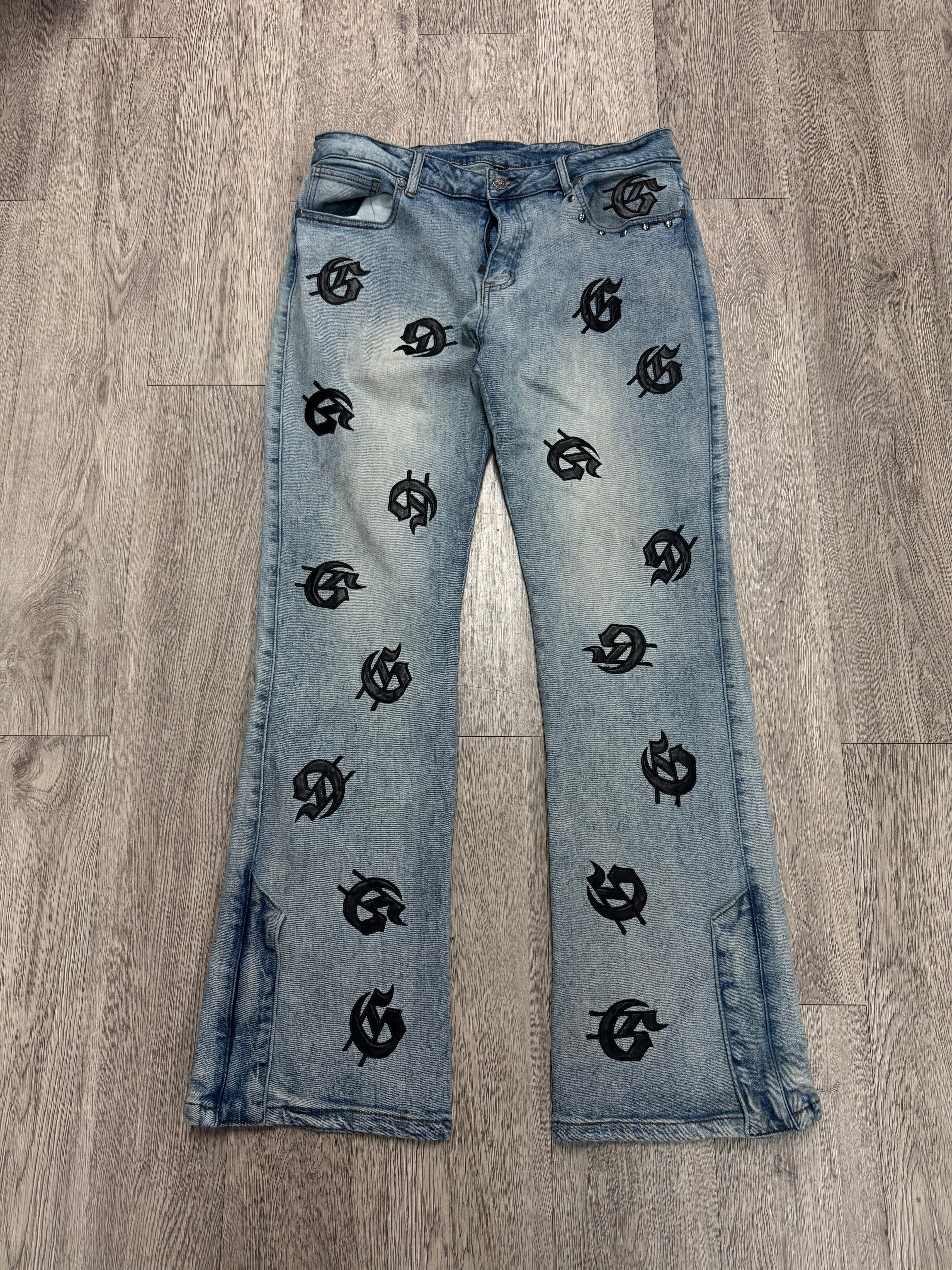 Godspeed Light Wash Infinity Patch Jeans