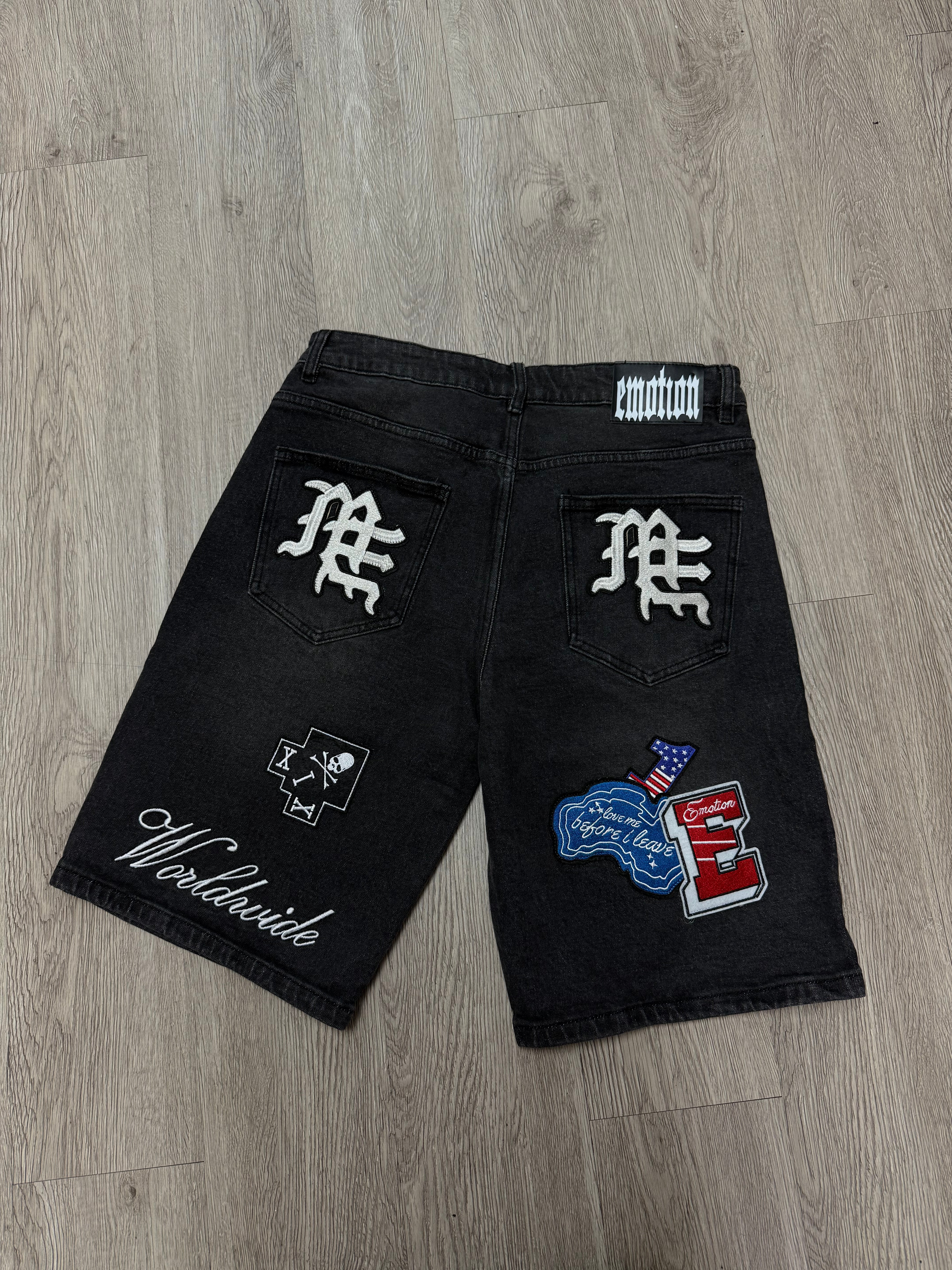 Mixed Emotion "Danger" Patch Shorts