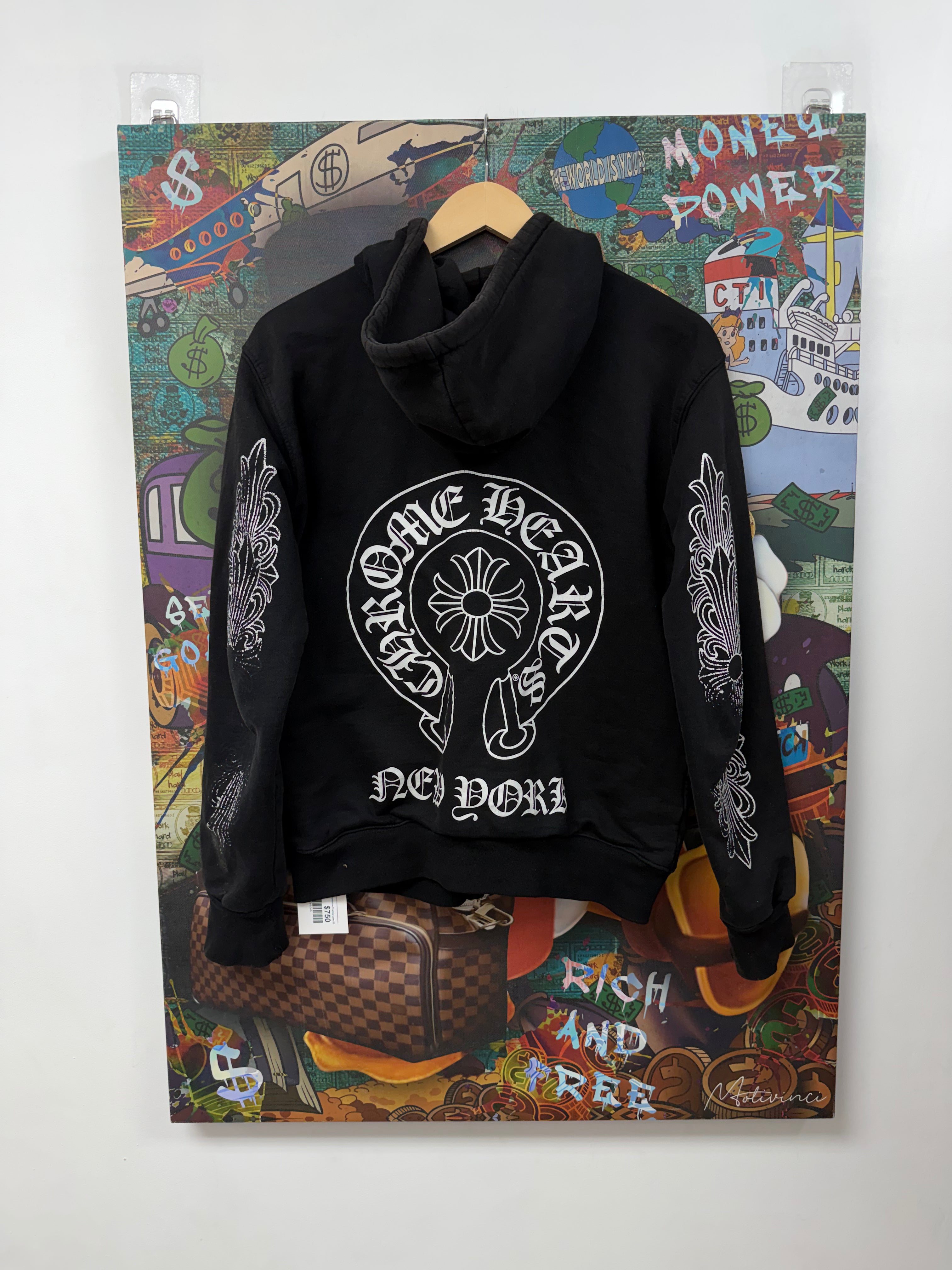 Chrome Hearts New York Floral Horseshoe Thermal Lined Zip Up