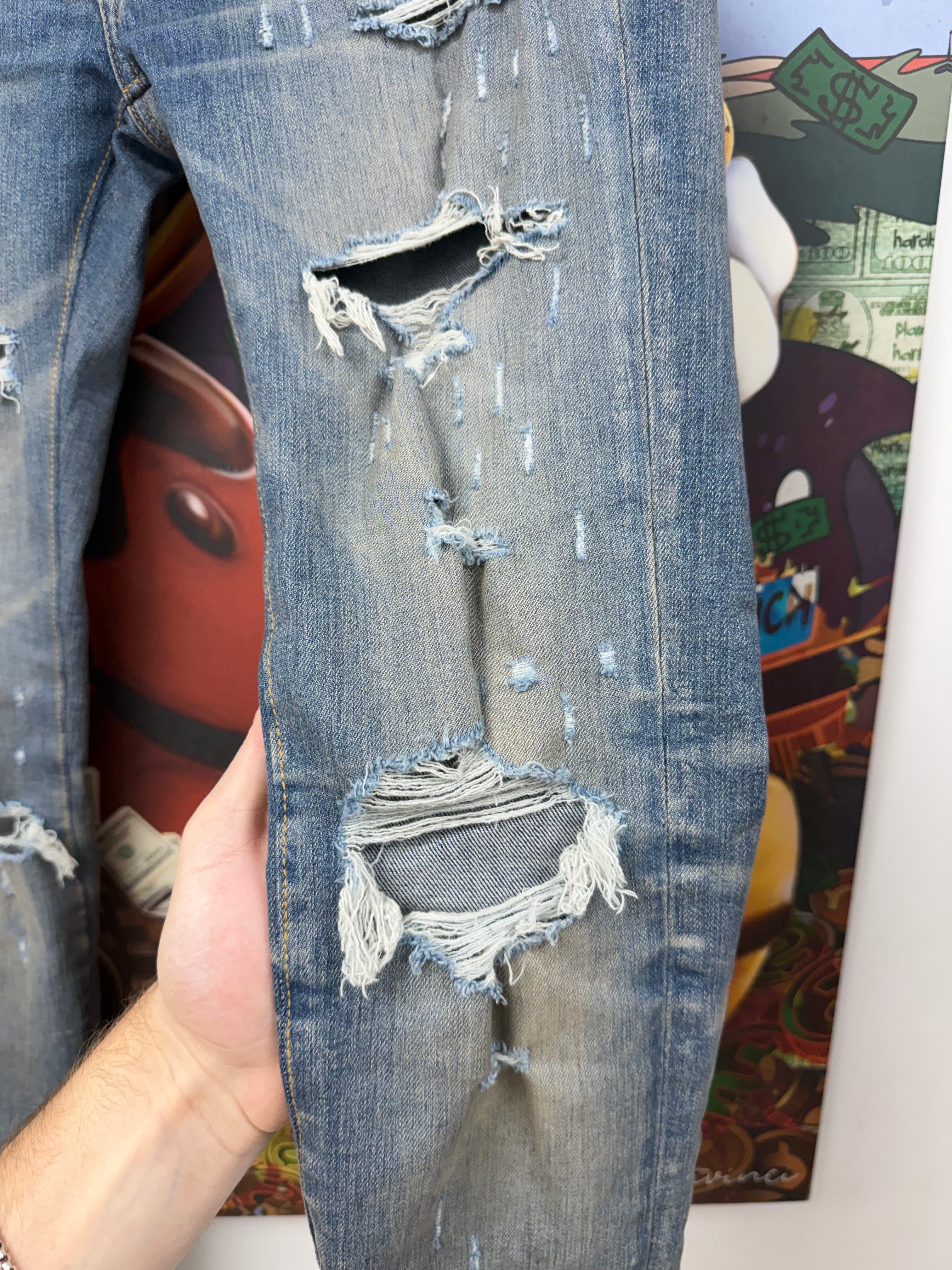 Amiri Light Indigo Thrasher Jeans