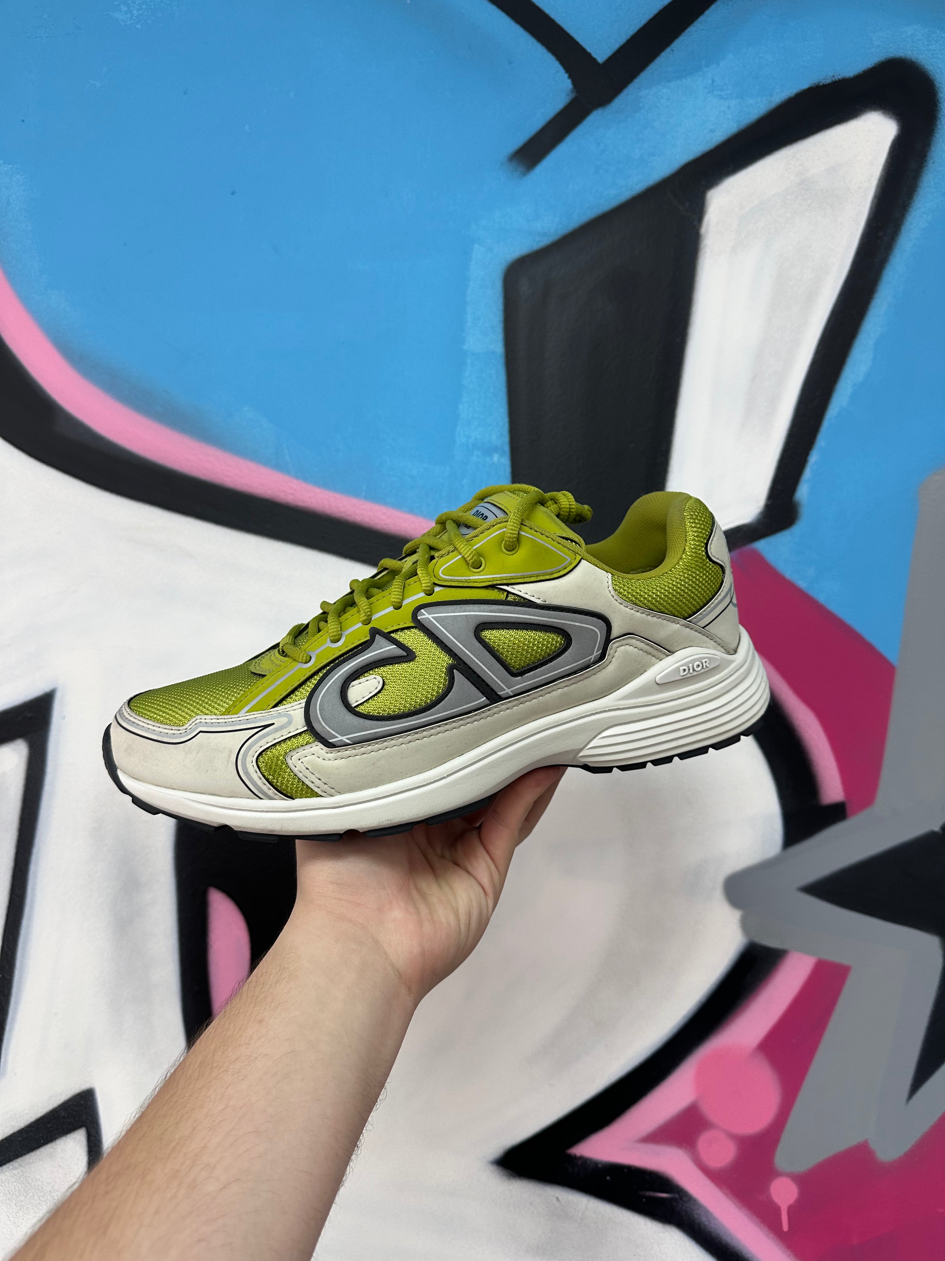 Dior B30 Lime White Sneakers