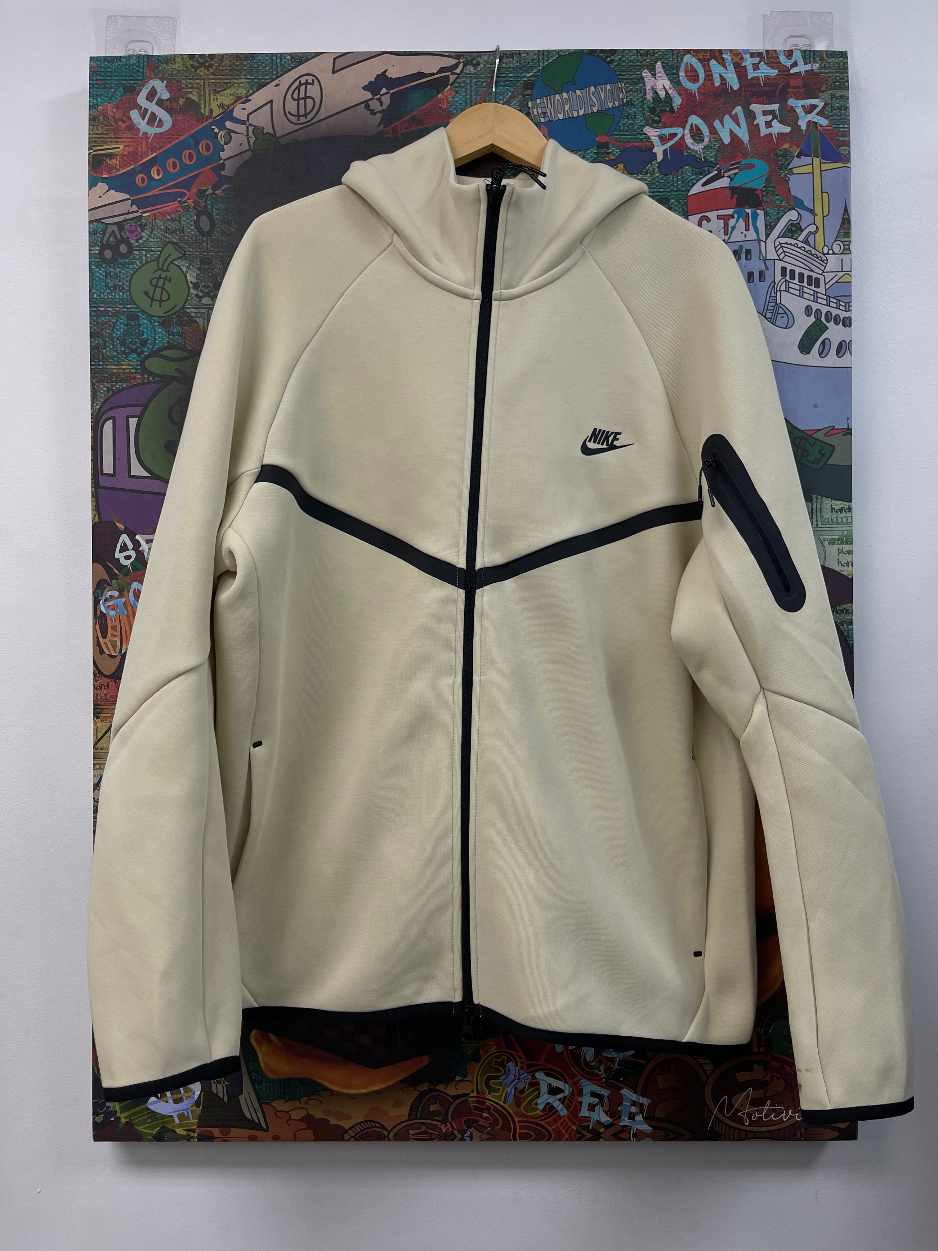Nike Tech Cream Zip Up Hoodie