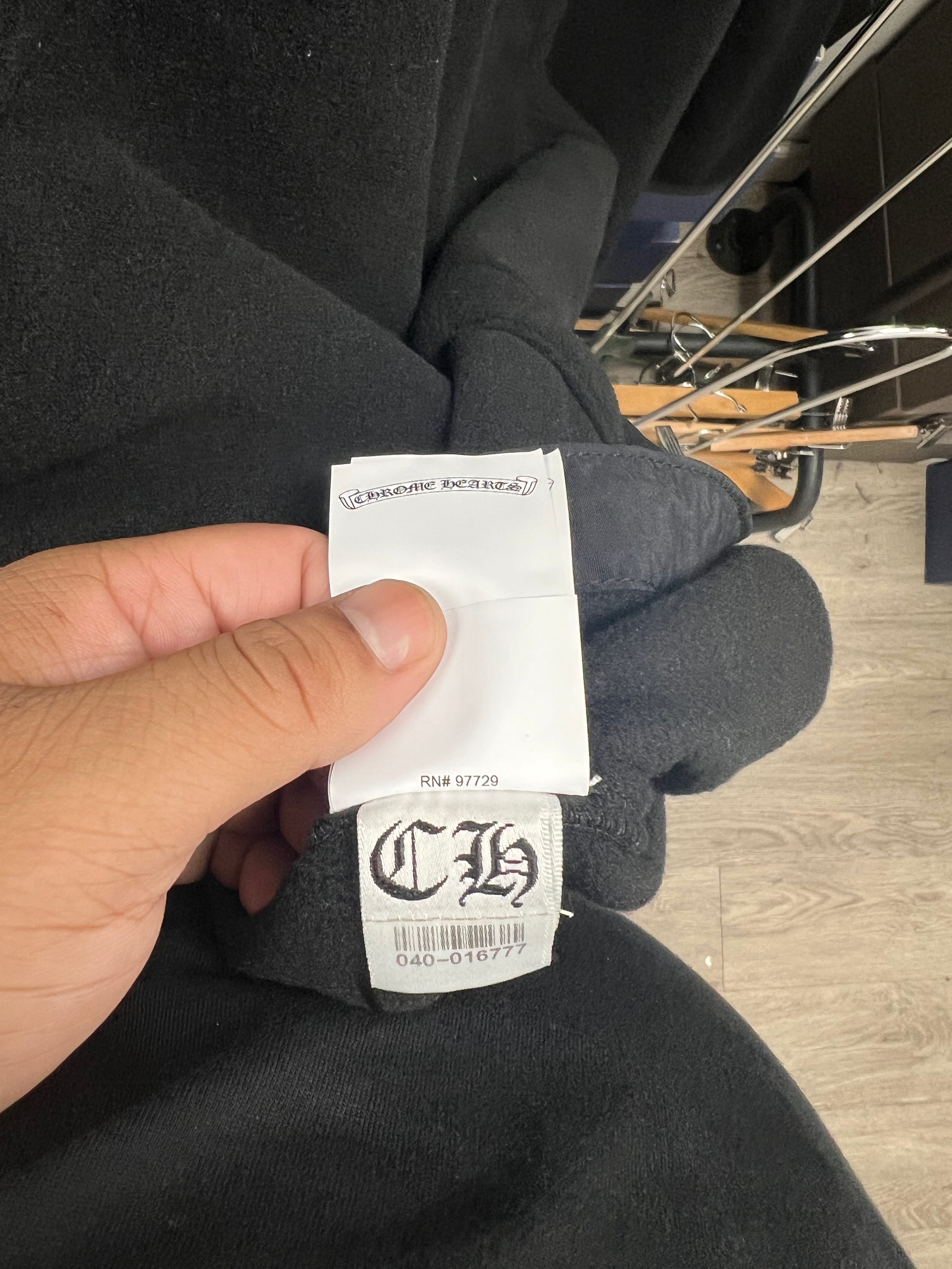 Chrome Hearts Black Fleece Cross Patch Quarter Zip