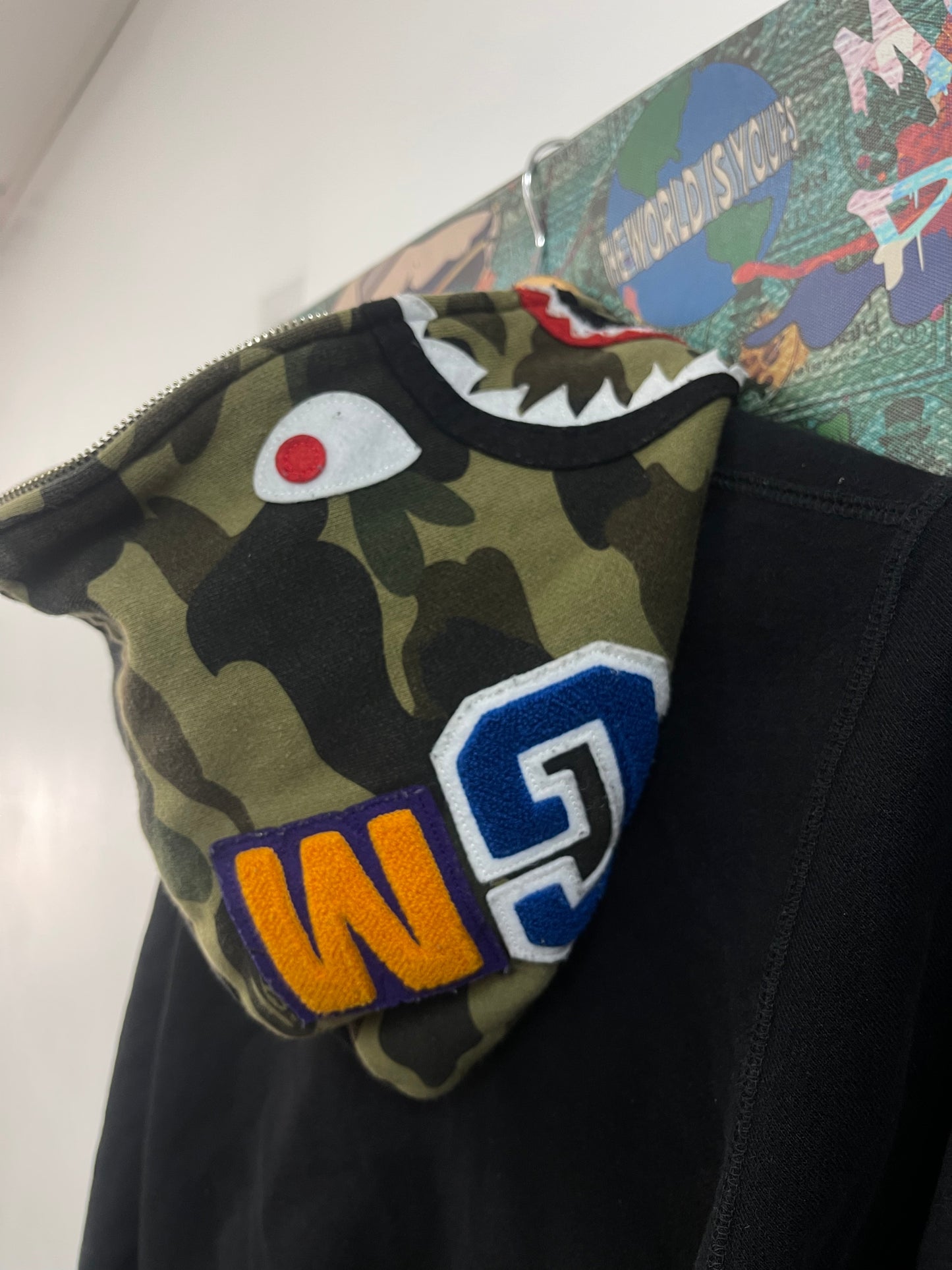 BAPE Camo Black Shark Hoodie