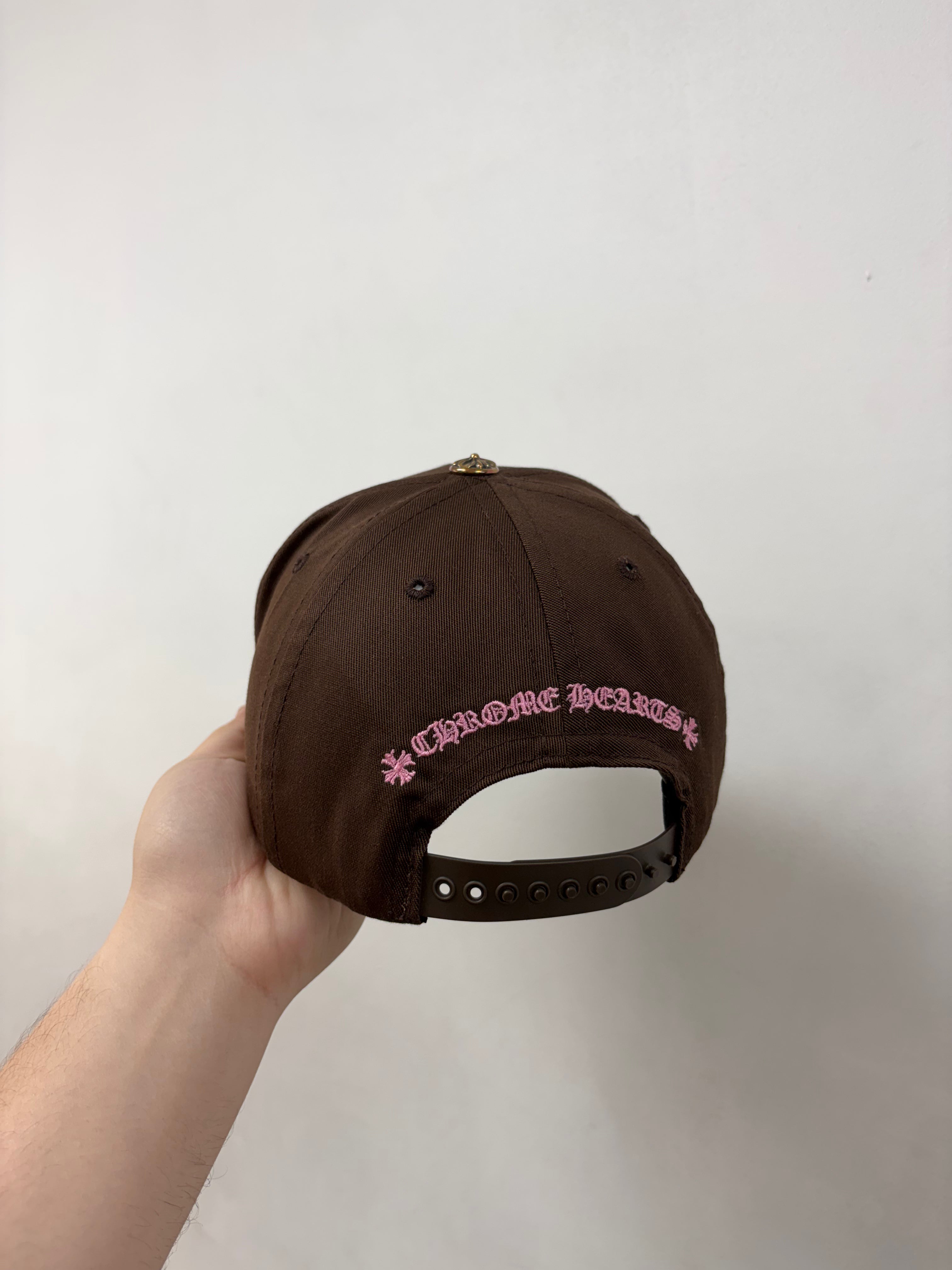 Chrome Hearts Brown & Pink CH Baseball Hat
