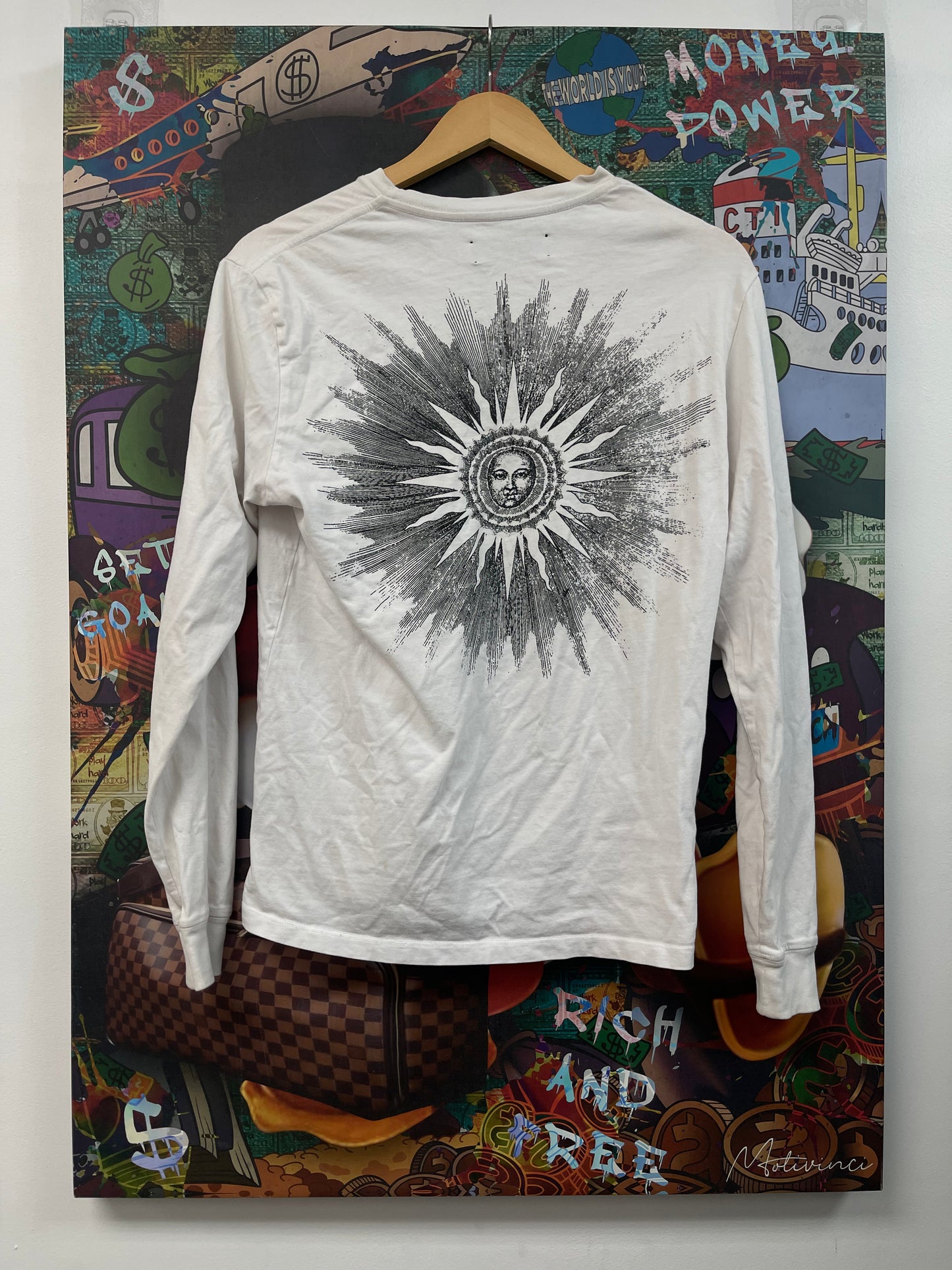 Amiri Logo Black White Long Sleeve