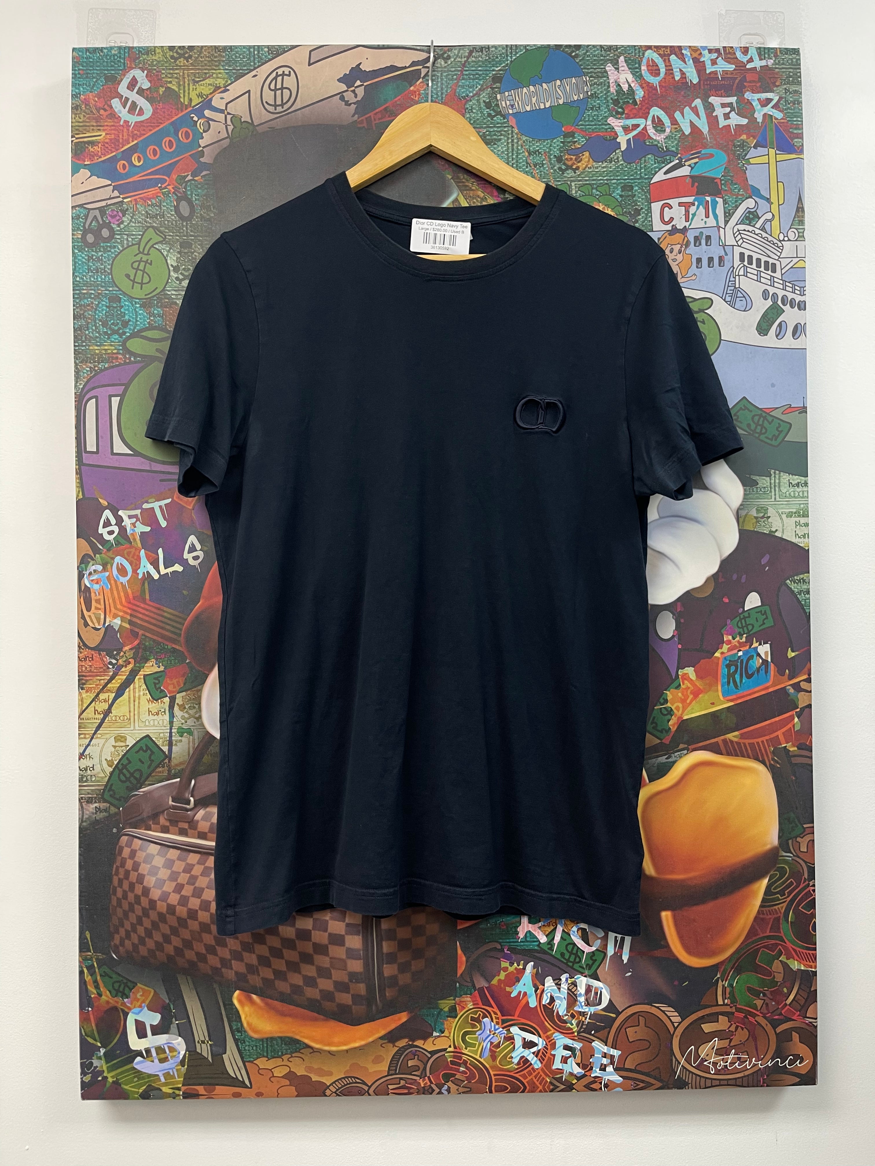 Dior CD Logo Navy Tee
