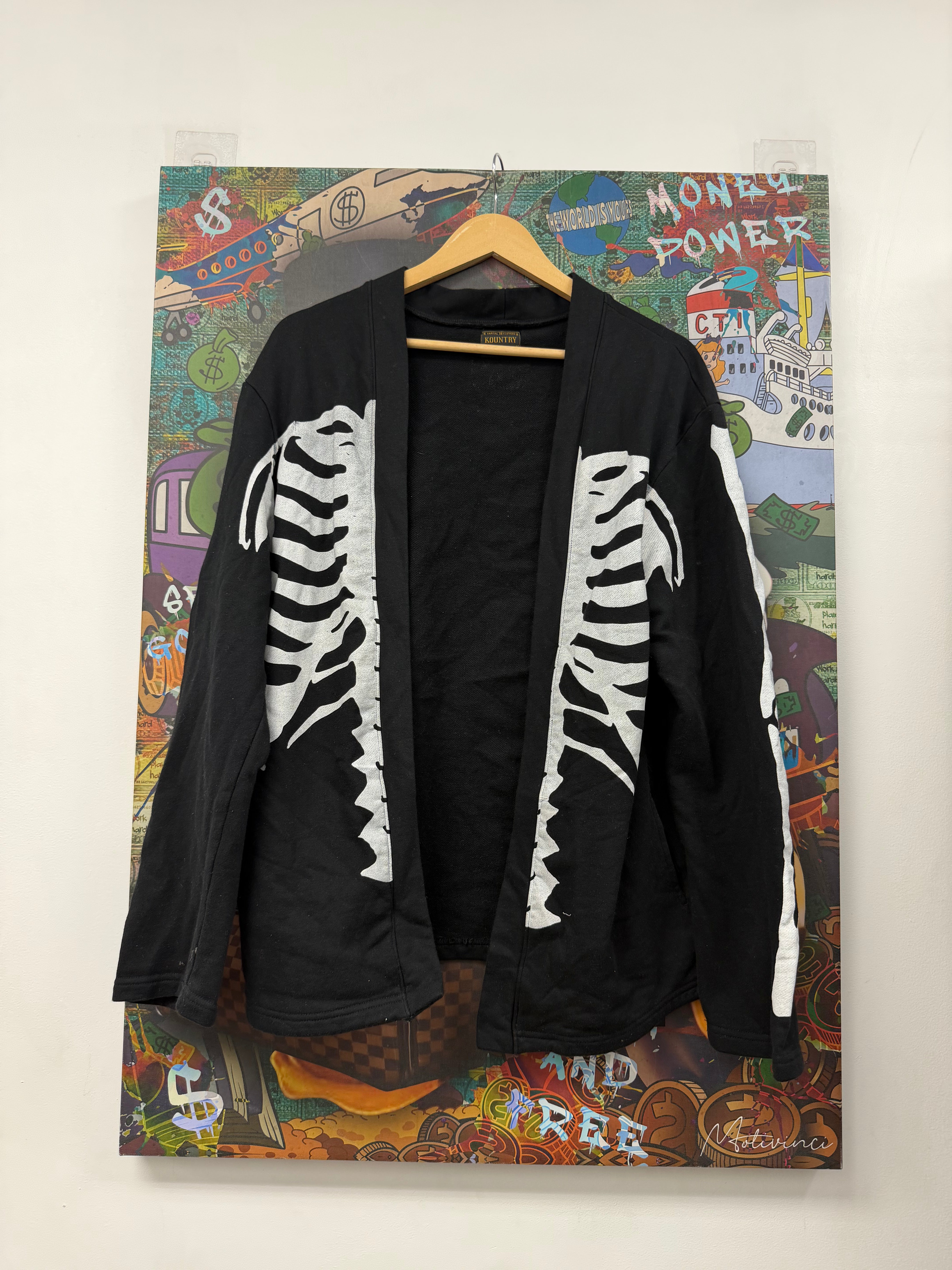 Kapital Black Skeleton Cardigan