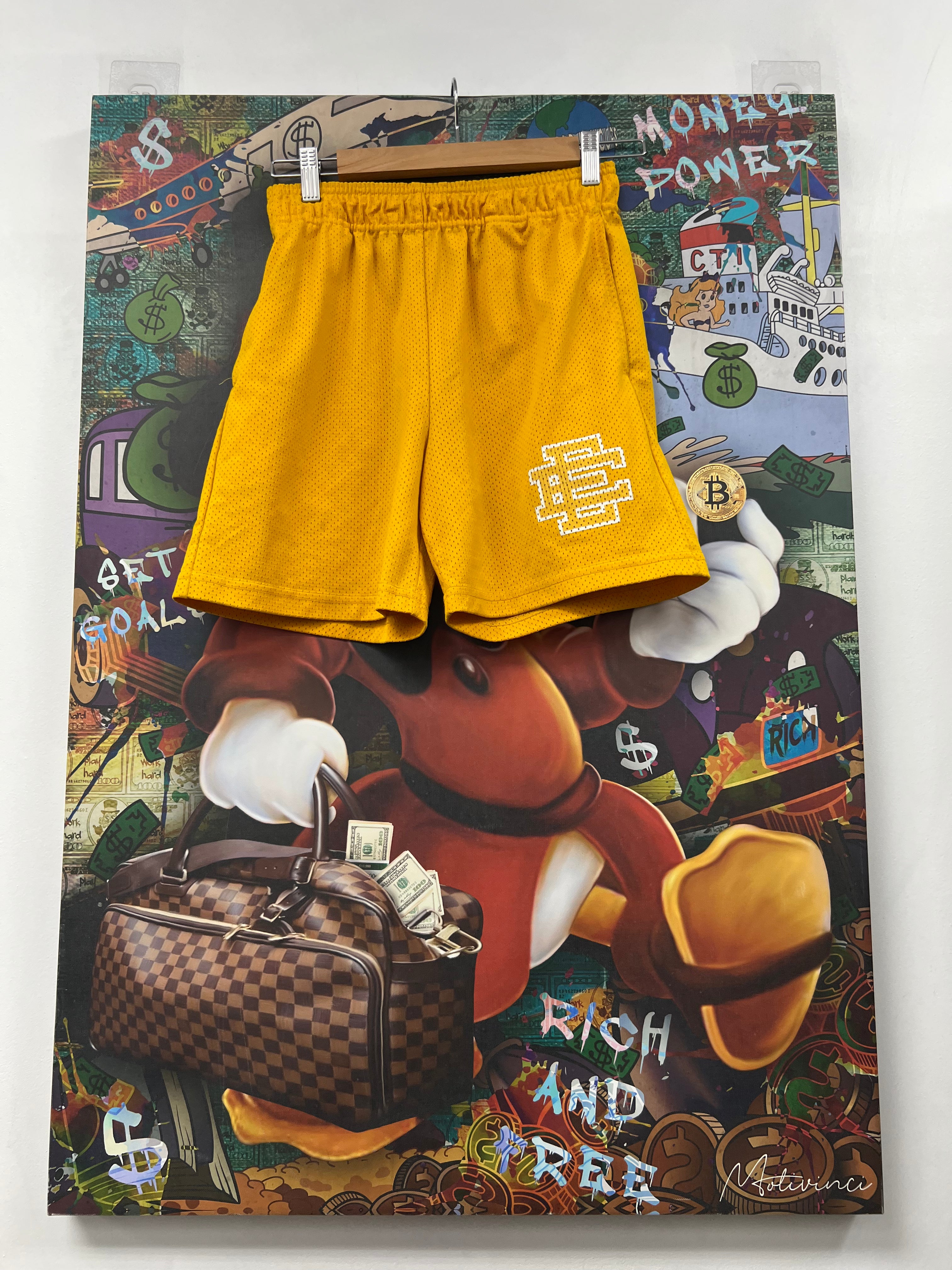 Eric Emanuel Yellow Basics Shorts