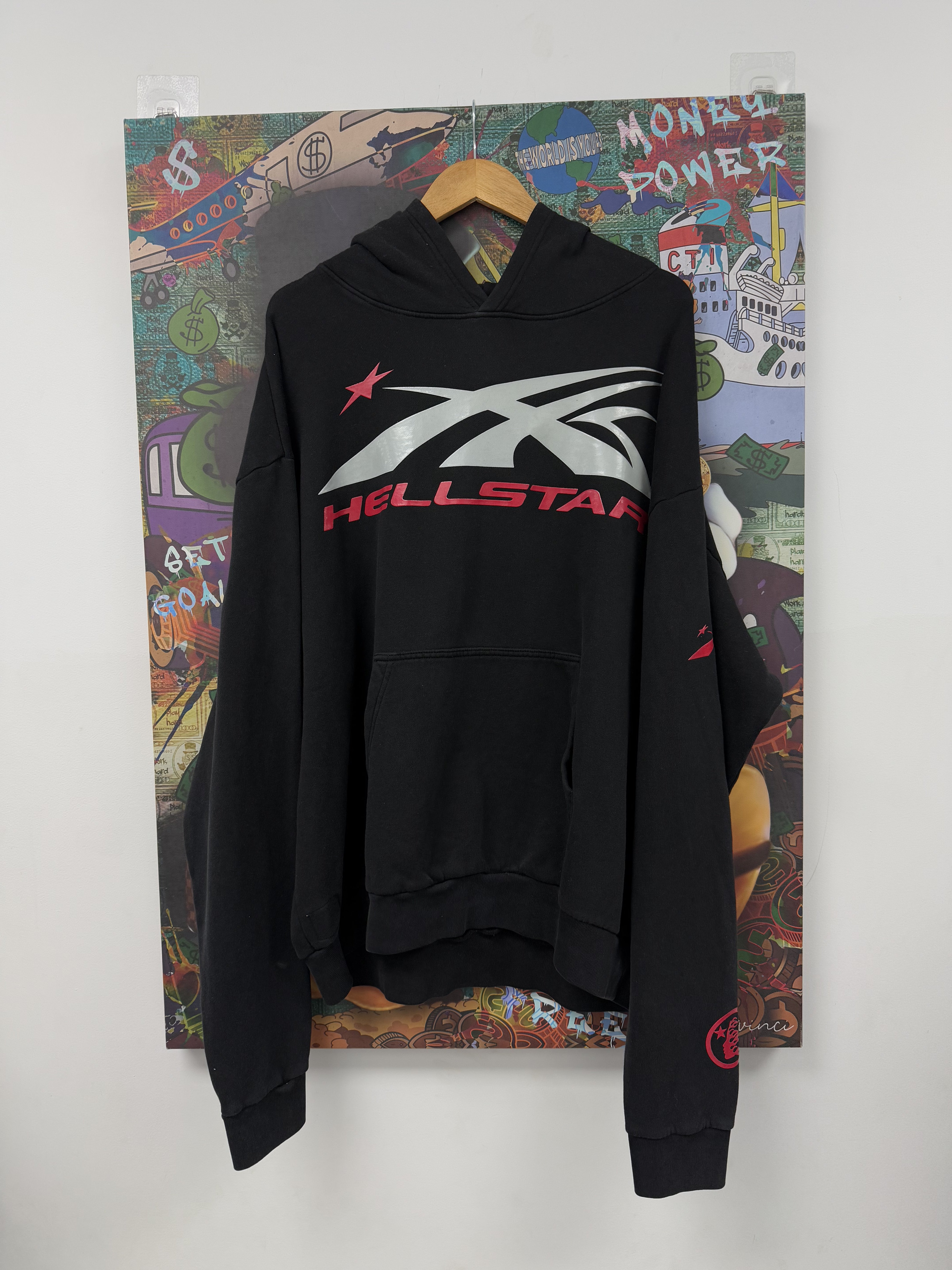 Hellstar Sports Gel Sport Logo Hoodie Black XL New