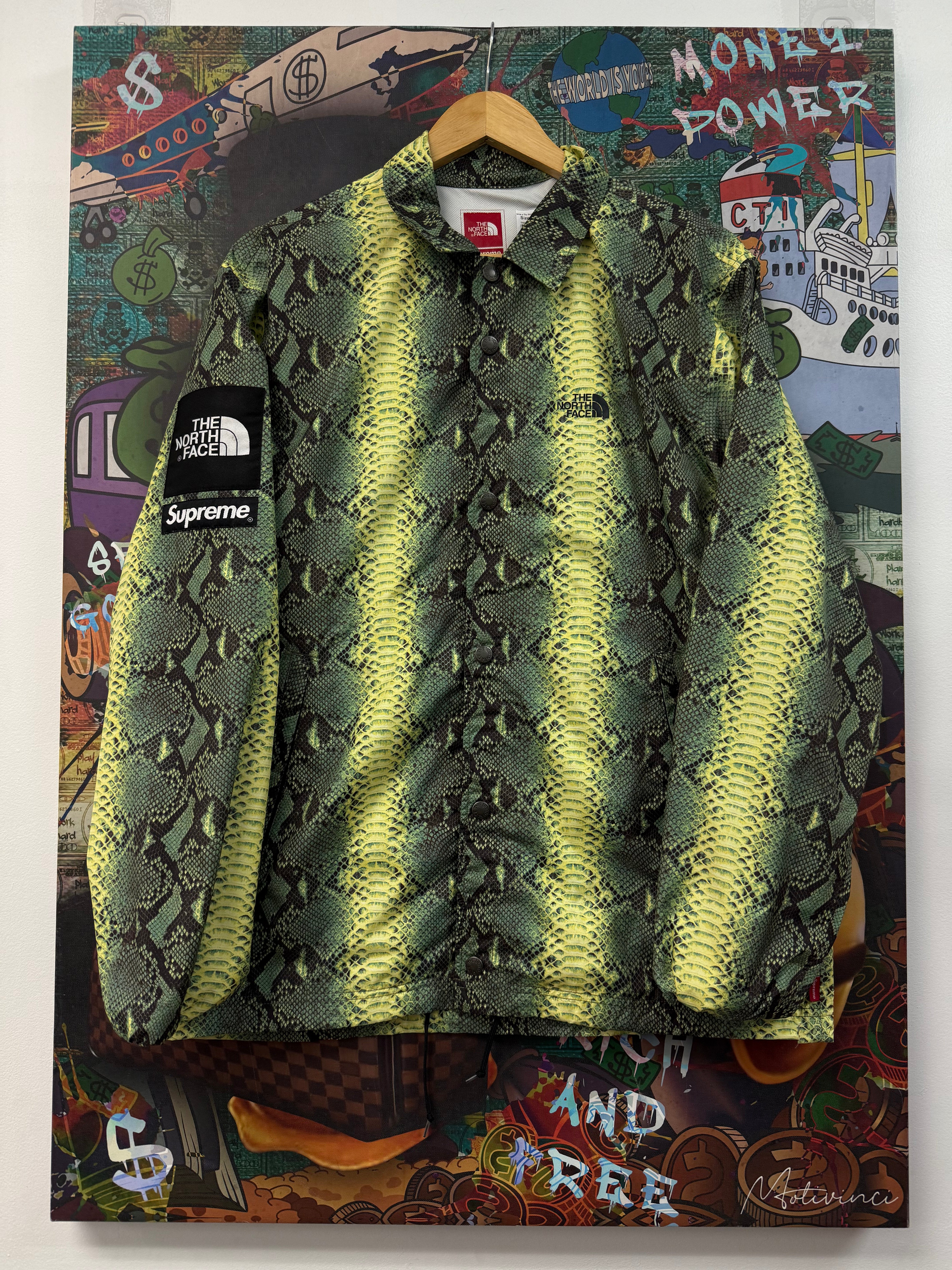 Supreme x Thr North Face Snakeskin Windbreaker Button Up Jacket