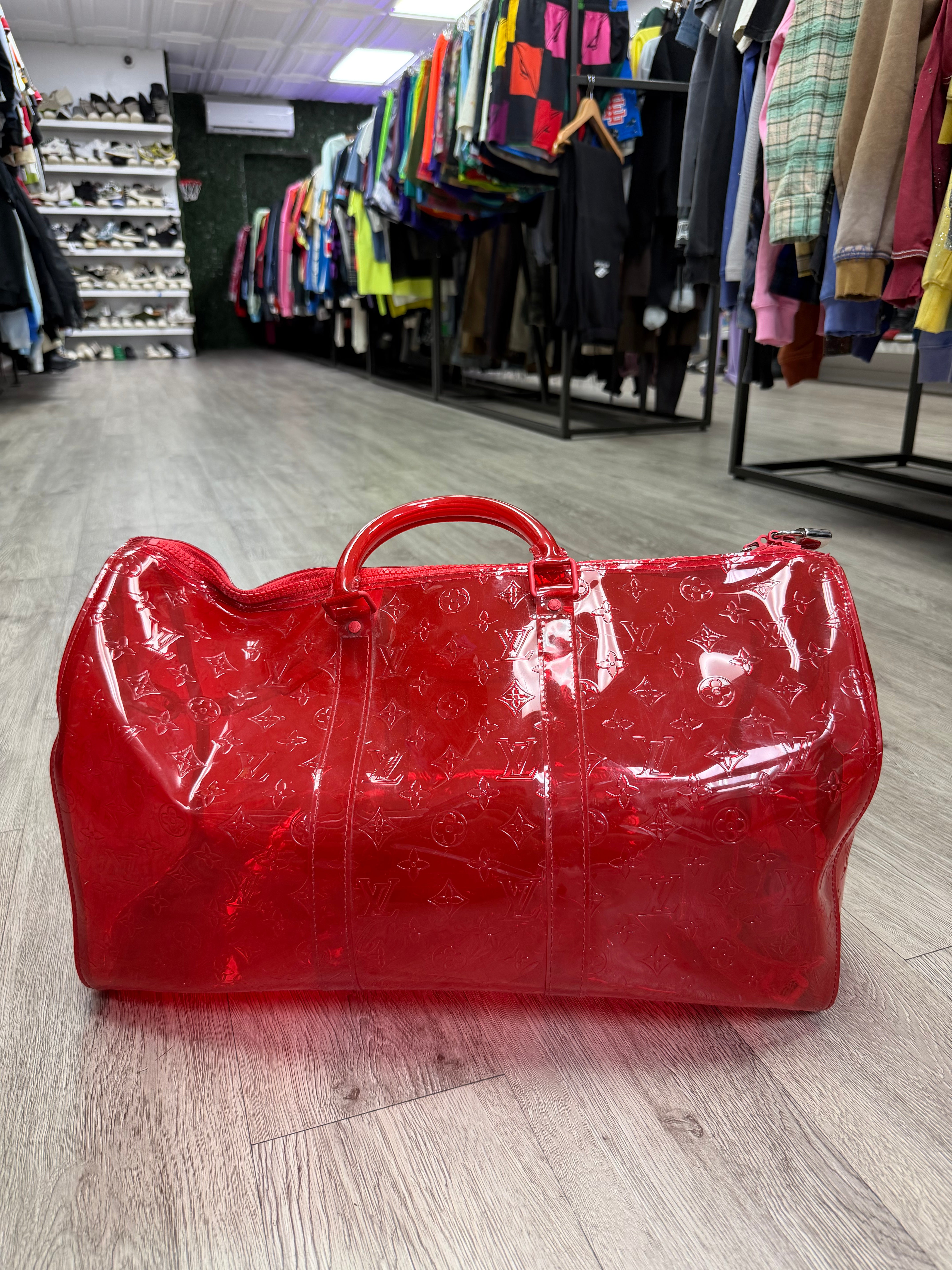 Louis Vuitton Red Monogram Prism Bag