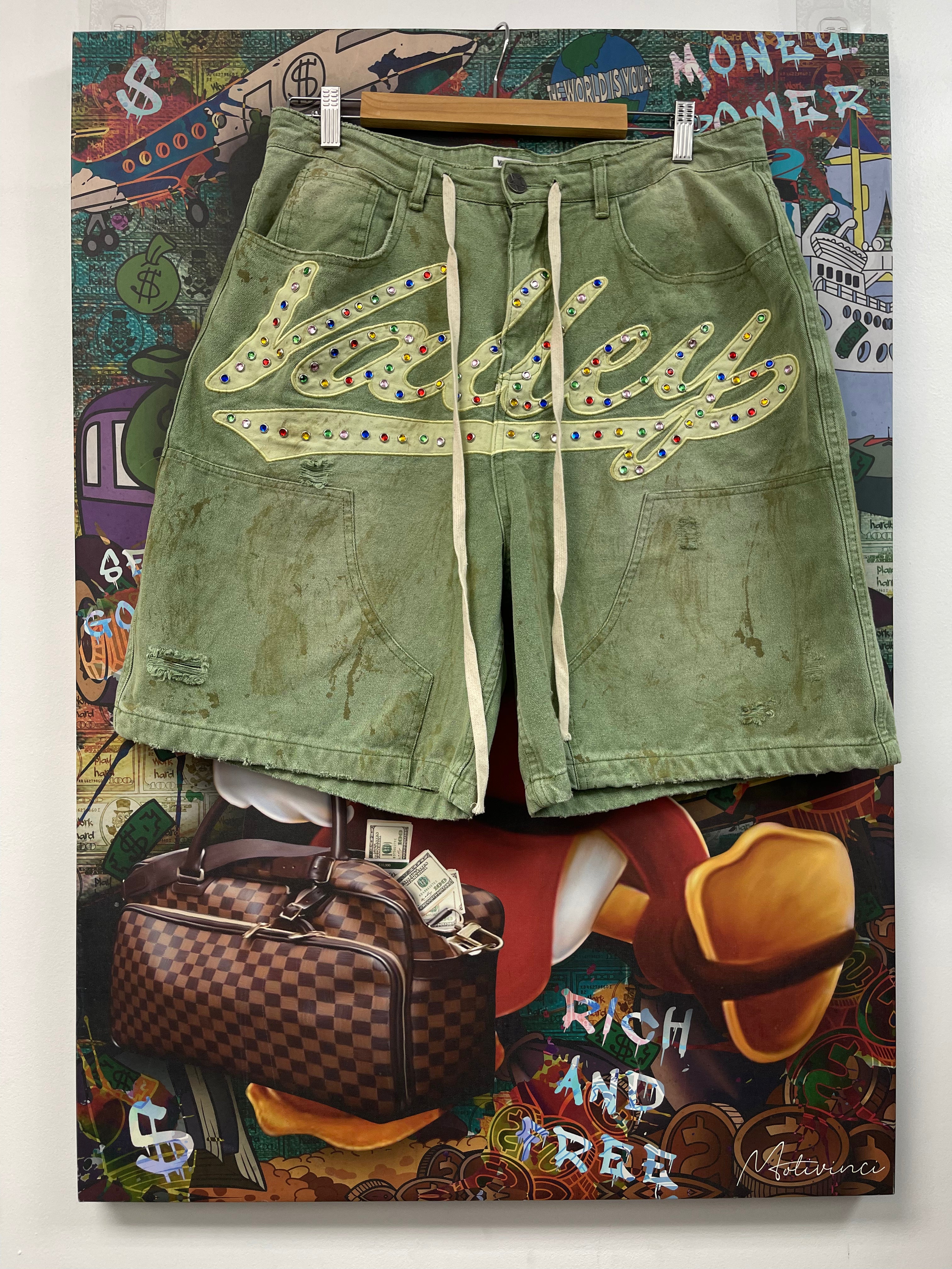 Vale Olive Skittles Shorts