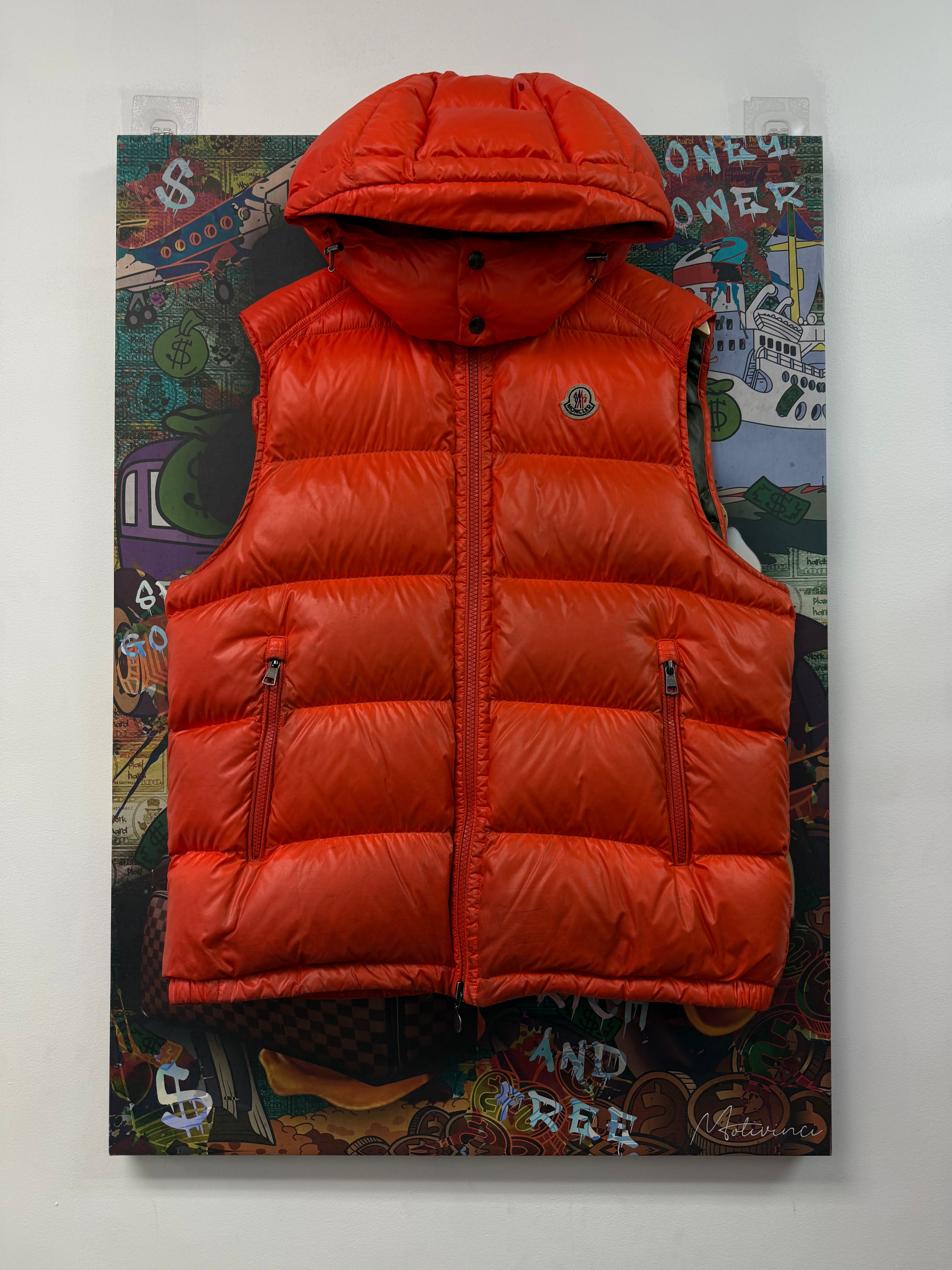 Moncler Orange Hooded (6) Vest