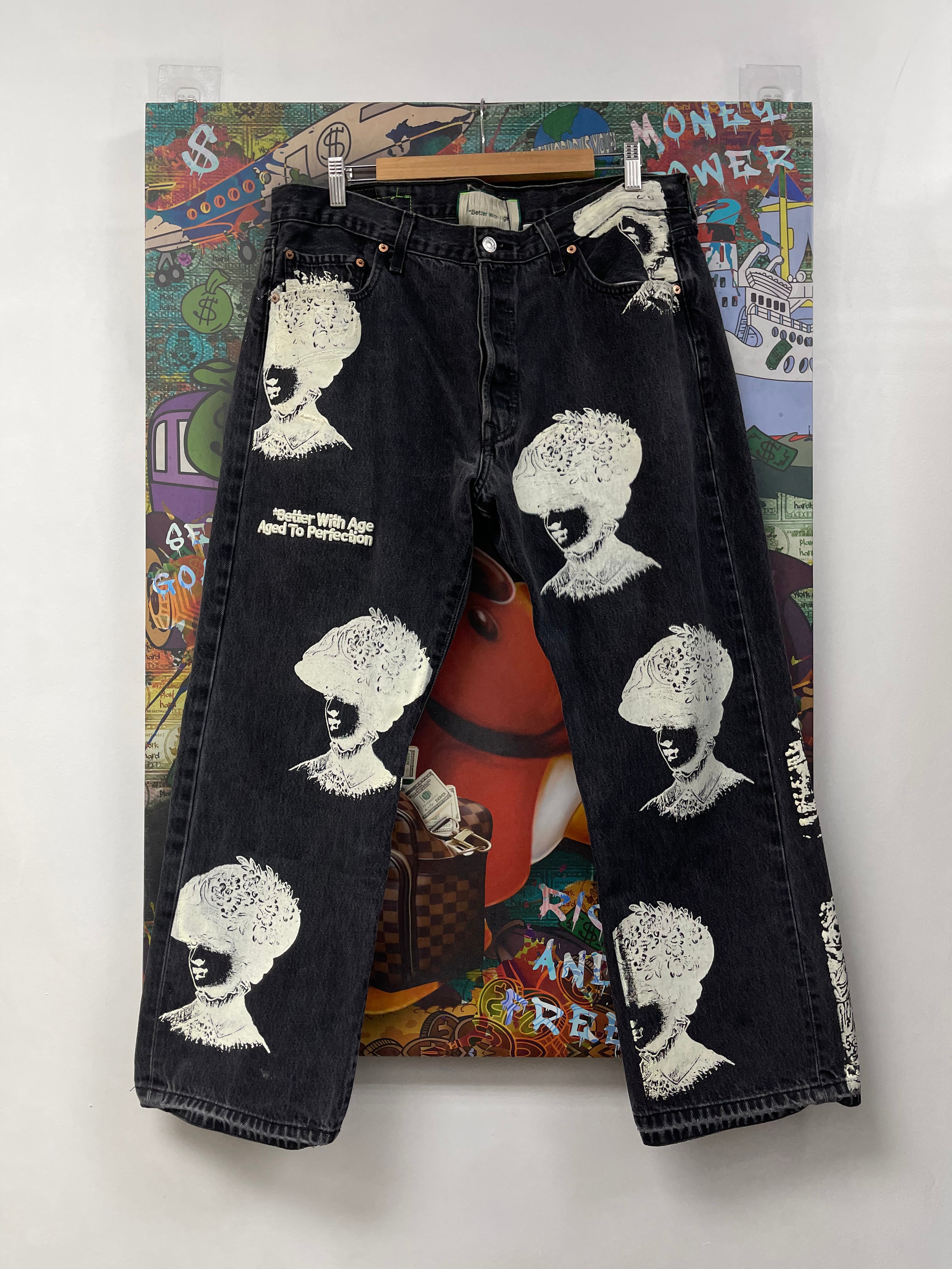 Better With Age Black Wash Toile Jeans