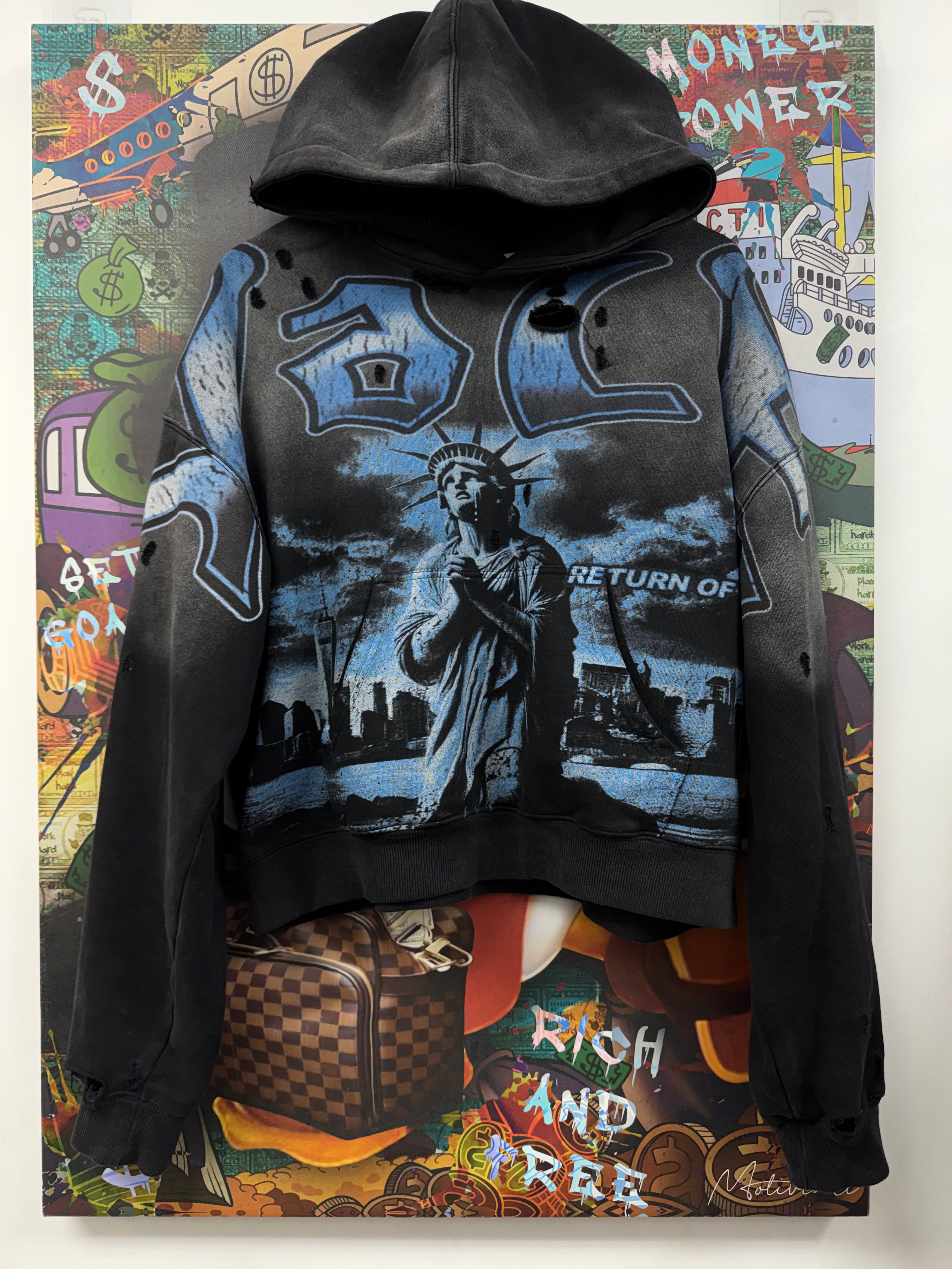 Vale Black Blue Liberty Hoodie