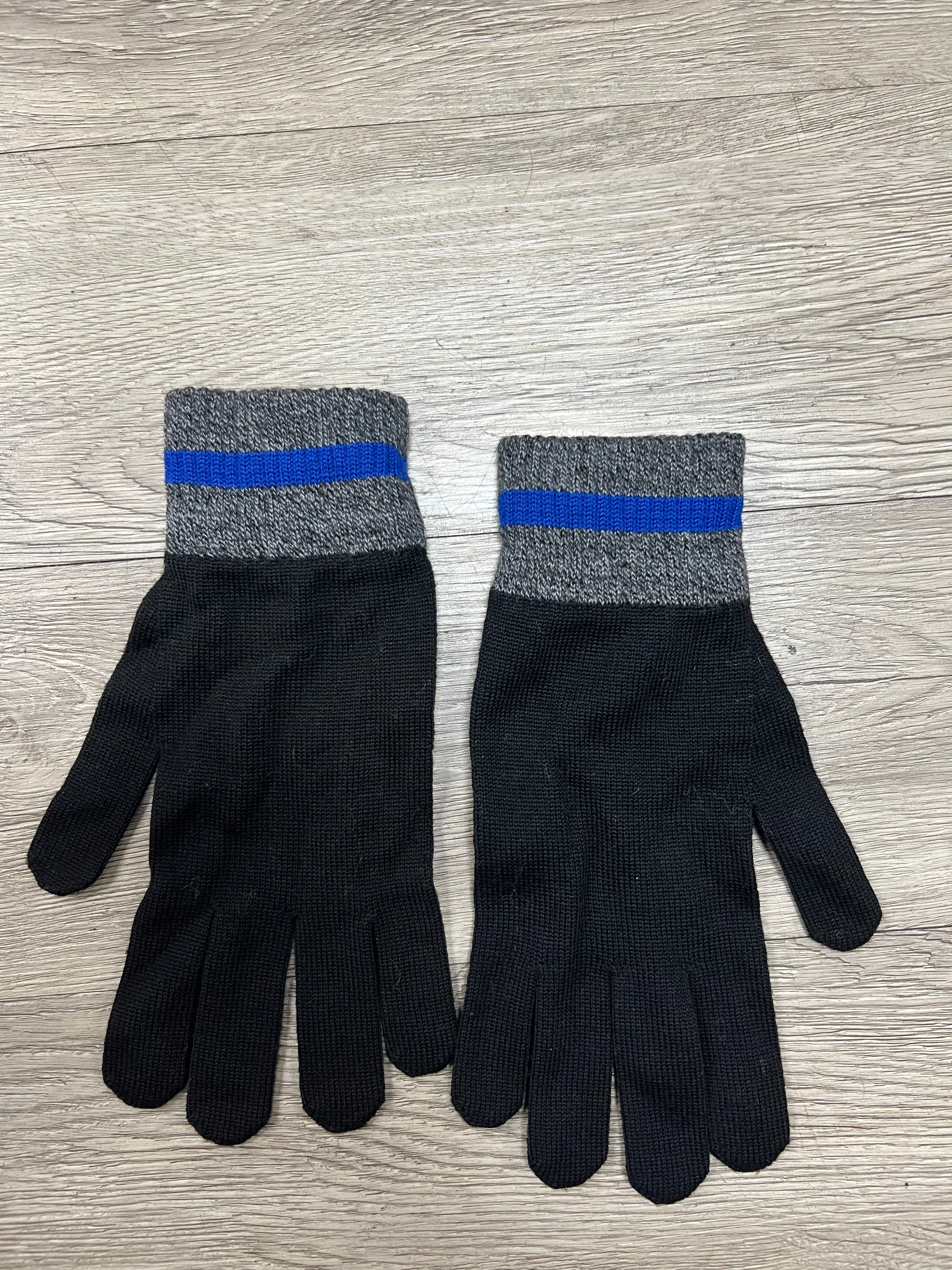 Louis Vuitton Black Grey Blue Monogram Gloves