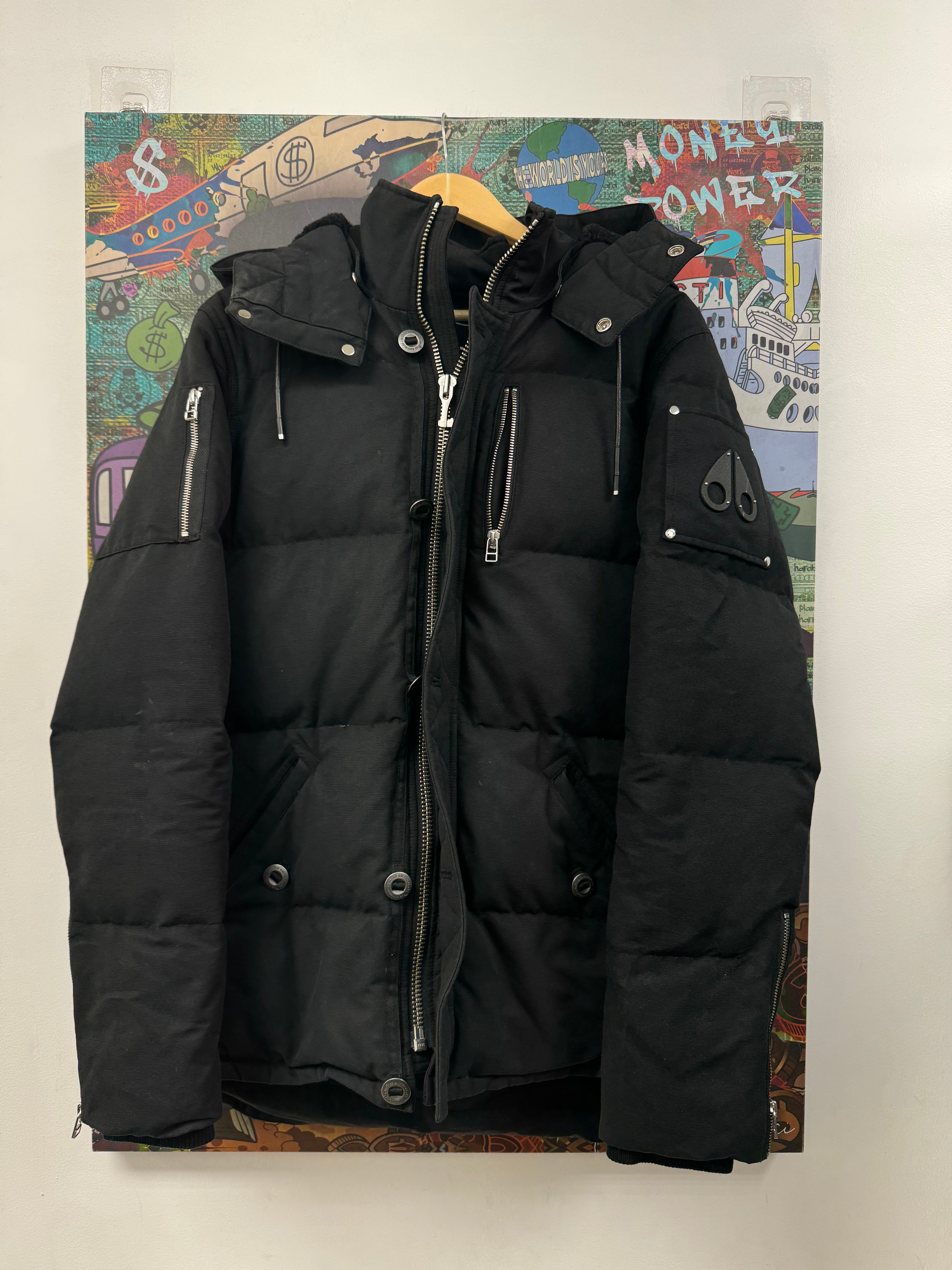 Moose Knuckles Black 3Q Bomber Jacket