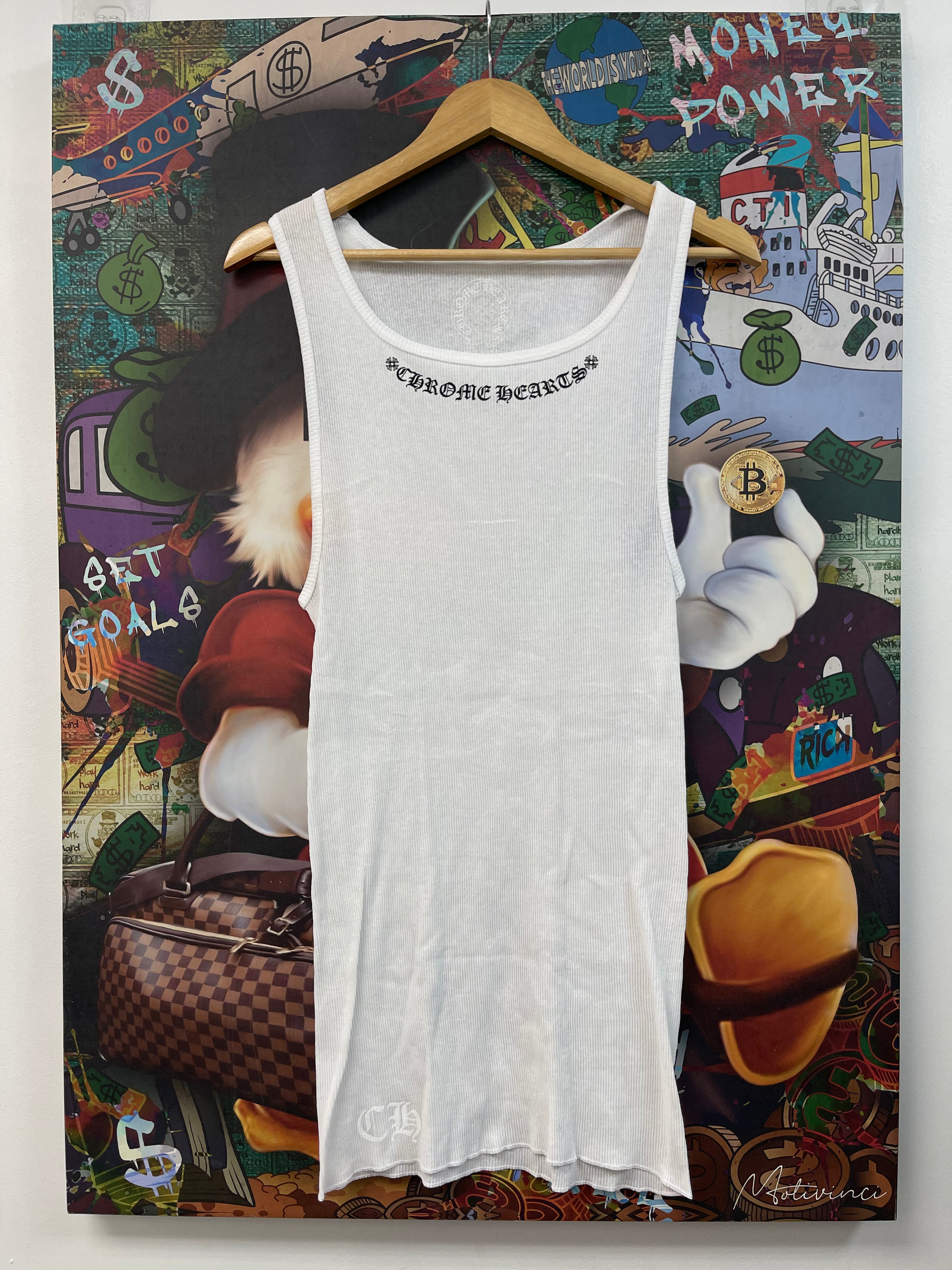 Chrome Hearts White Drawing Tank Top