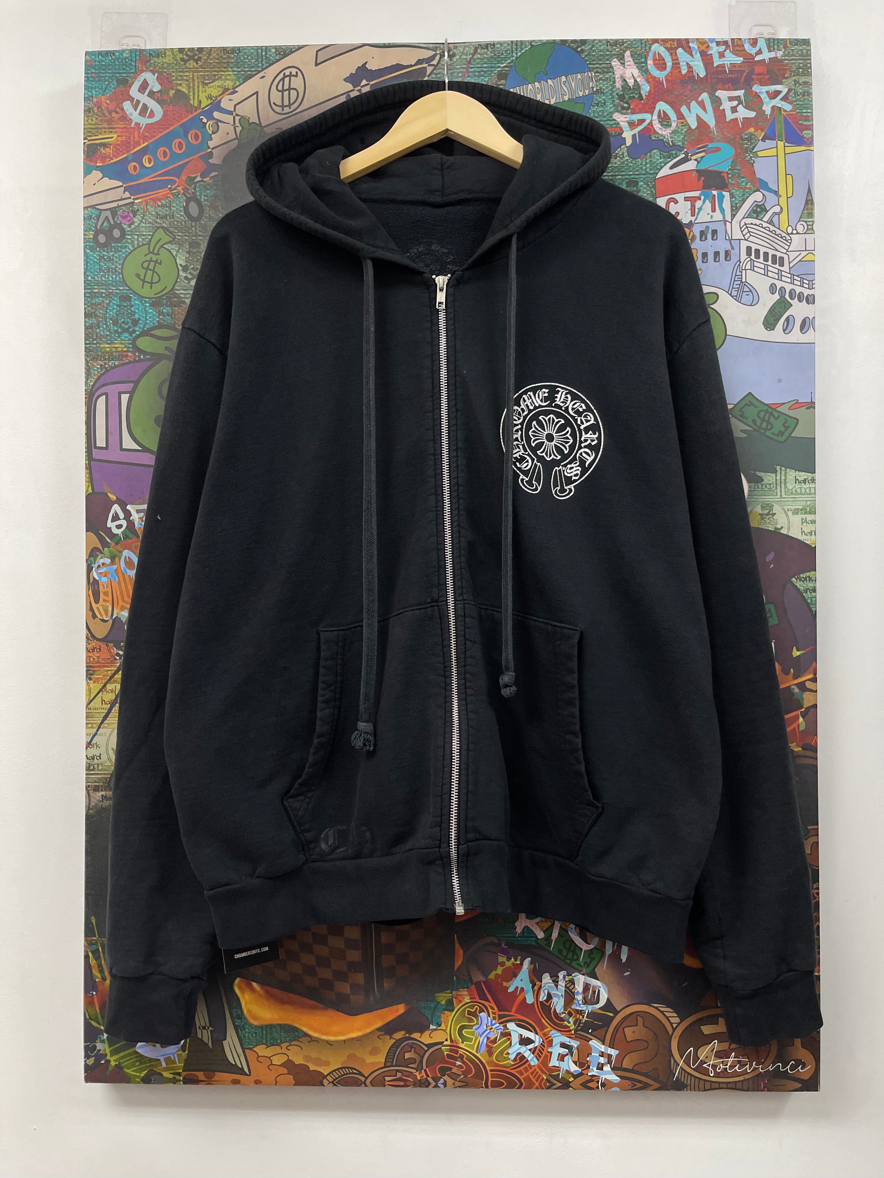 Chrome Hearts Black Los Angeles Horseshoe Zip Up