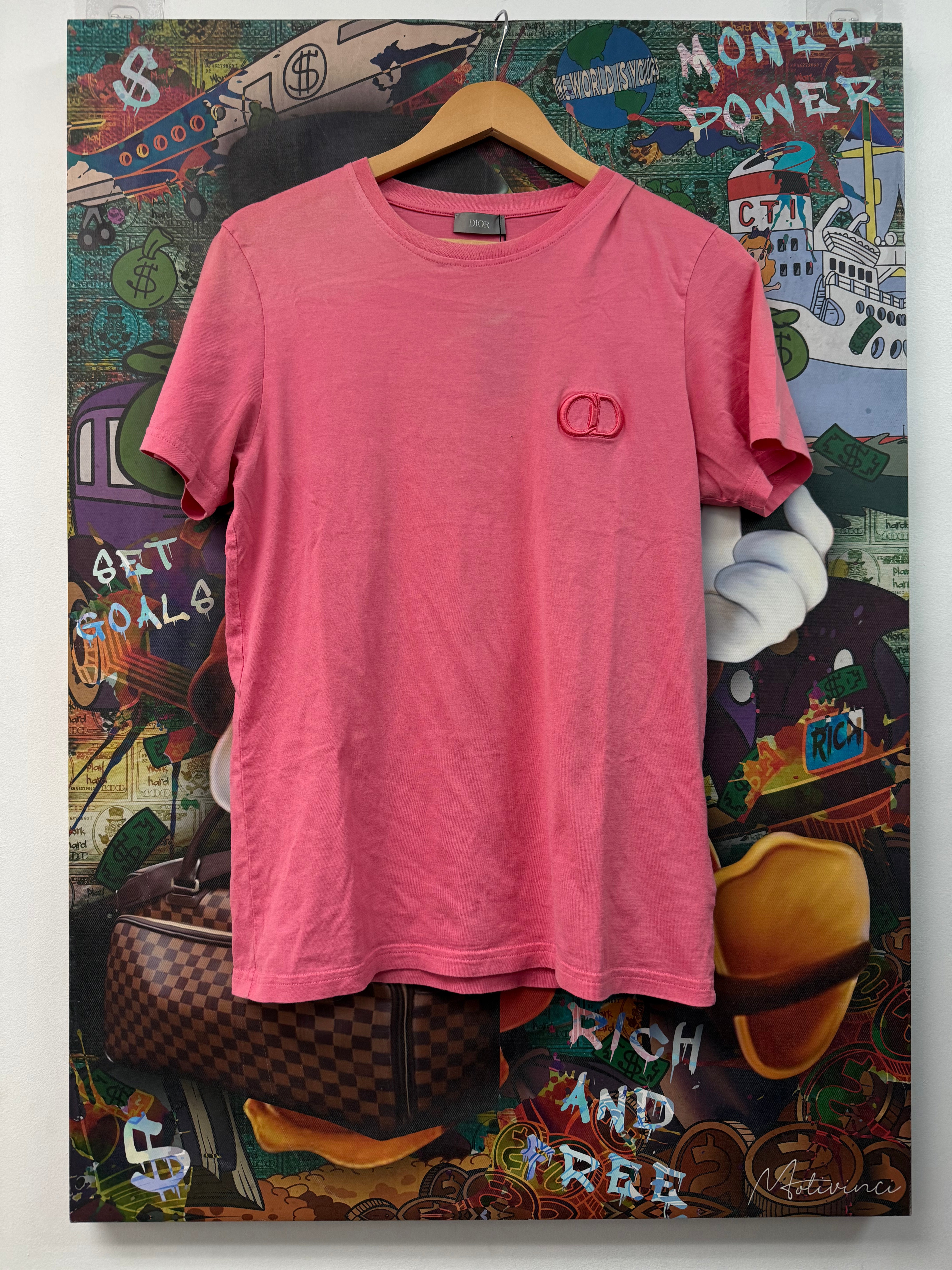Dior Pink CD Logo Tee