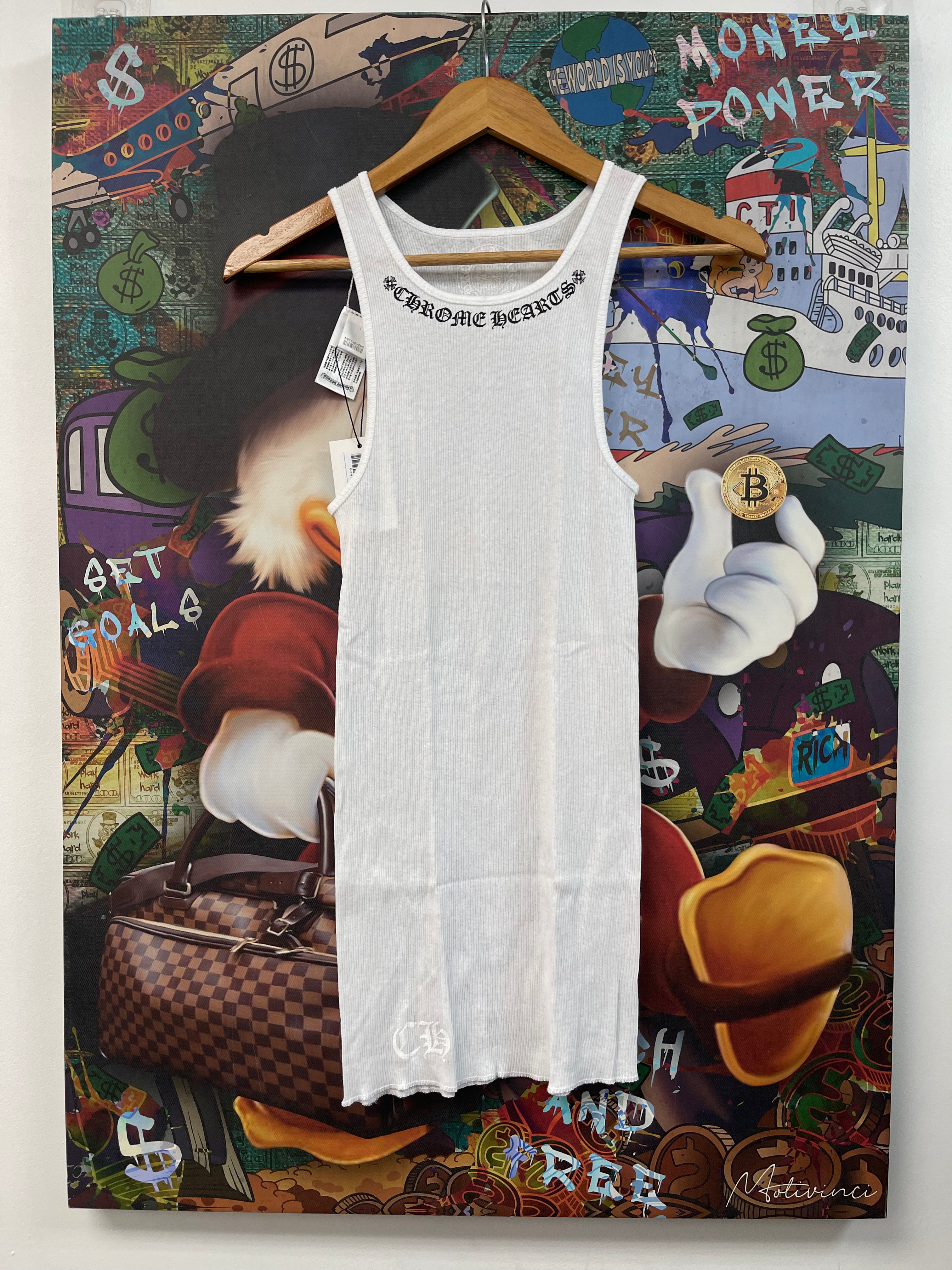 Chrome Hearts White Drawing Tank Top