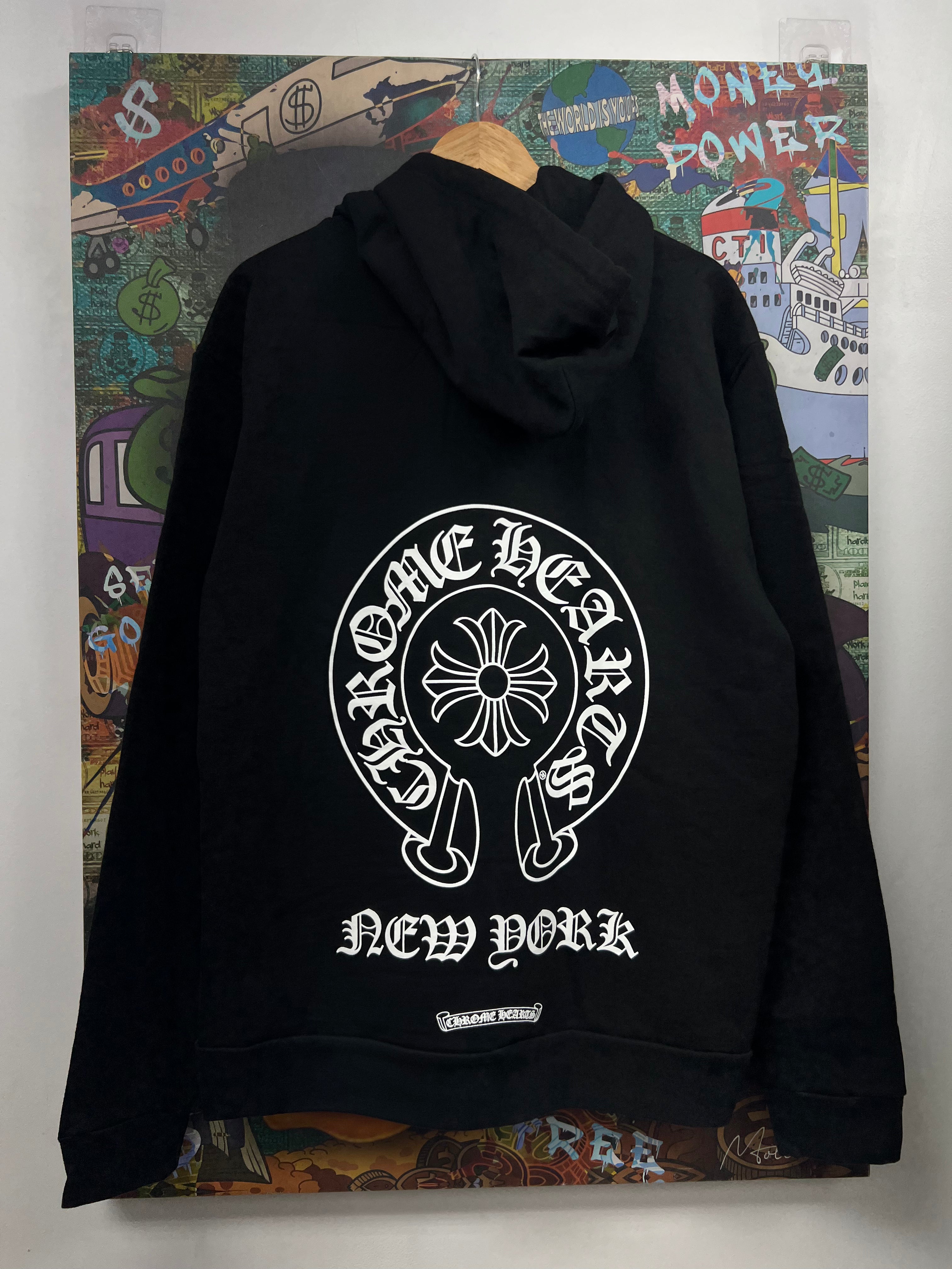 Chrome Hearts Black New York Horseshoe Hoodie