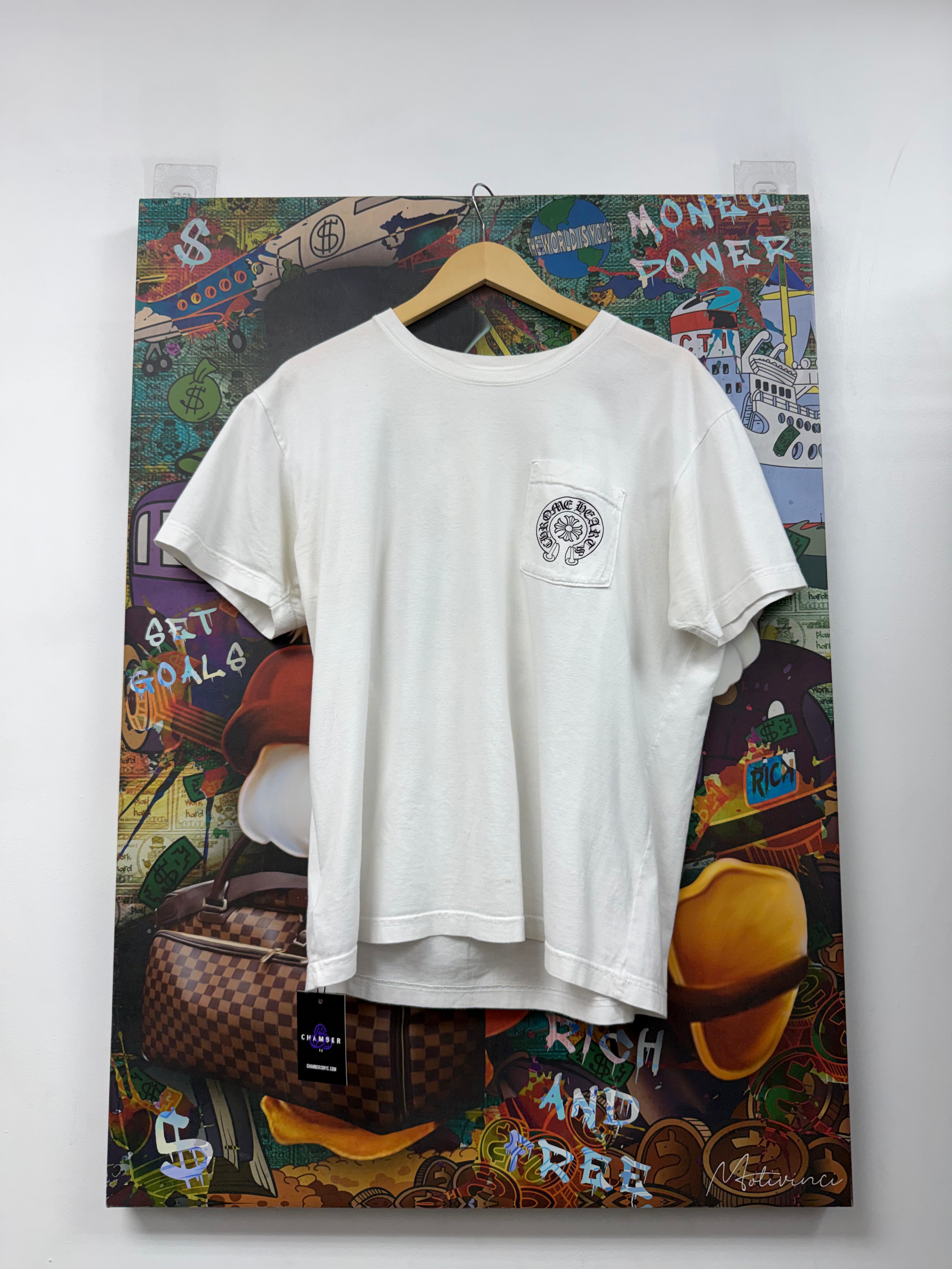 Chrome Hearts White Deadly Doll Fire Of Love Tee