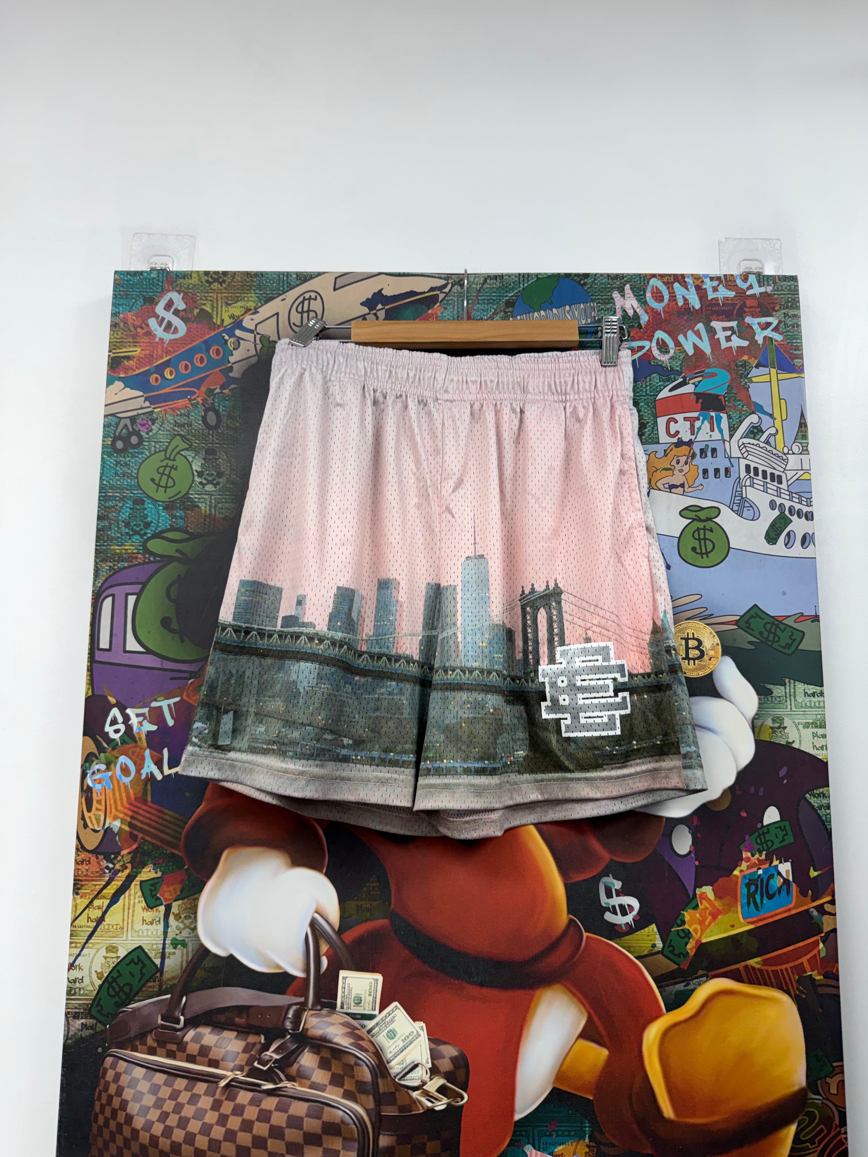 Eric Emanuel Pink Skyline Shorts