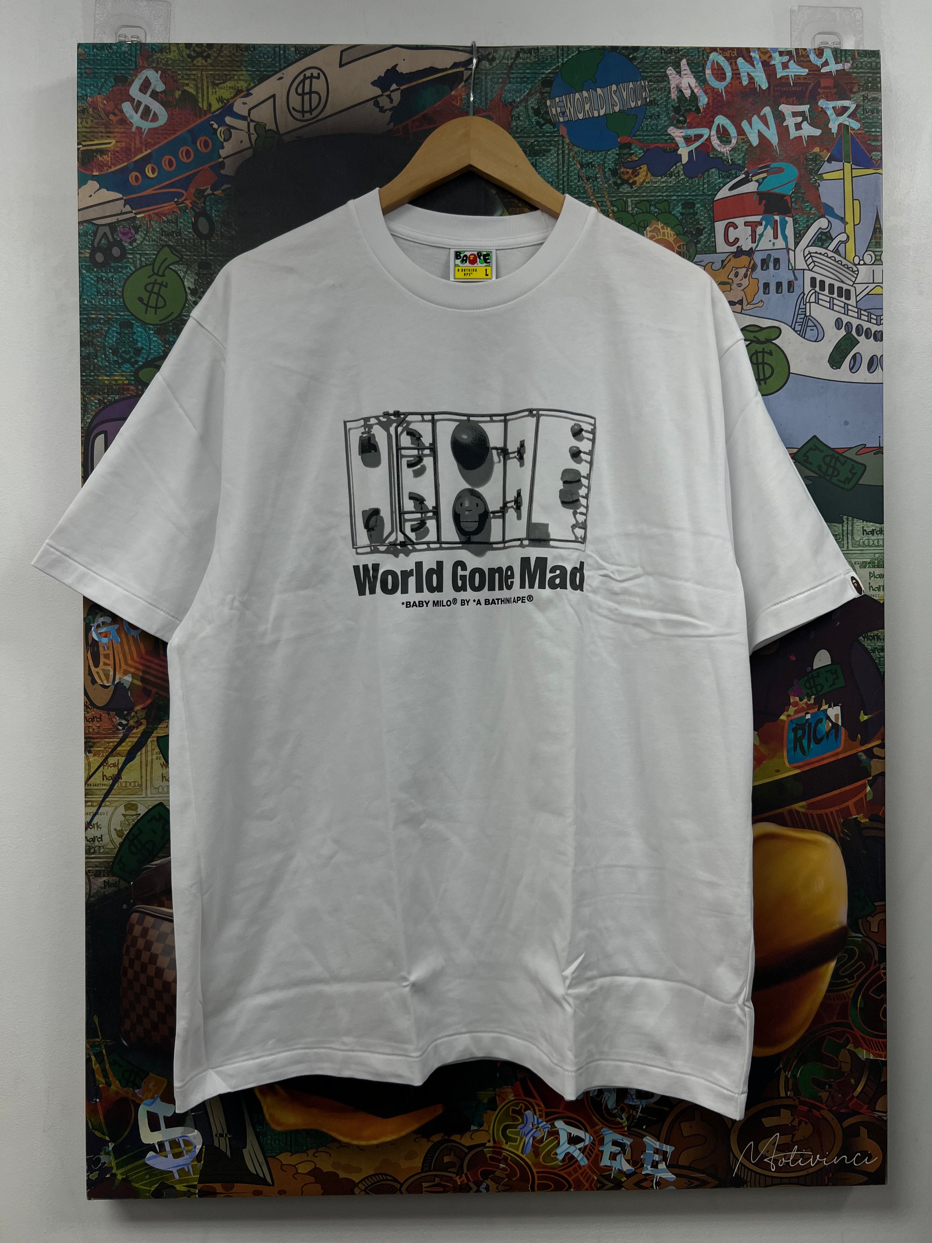 Bape White Baby Milo World Gone Mad Tee