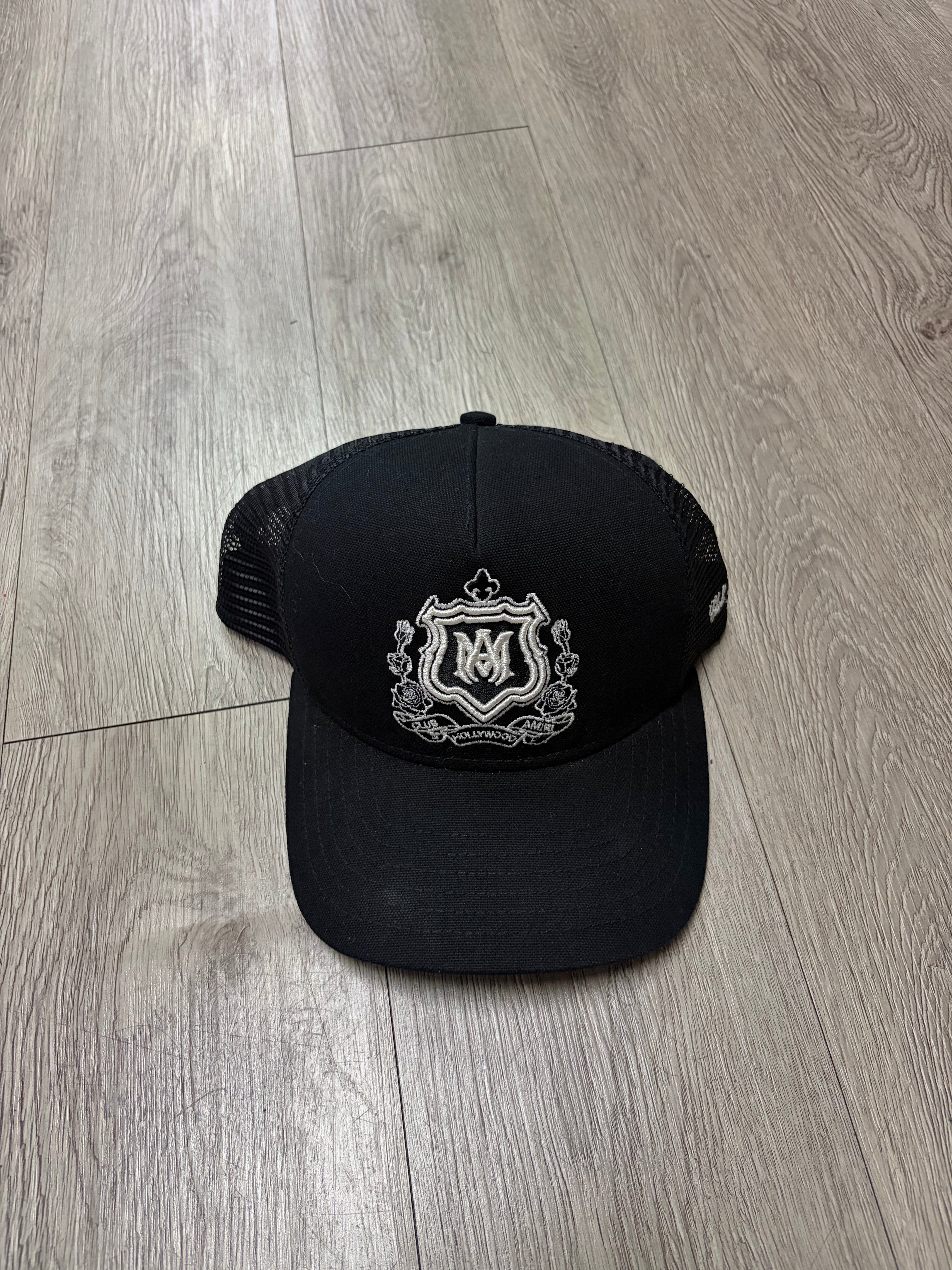 Amiri Black Cream MA Crest Hat