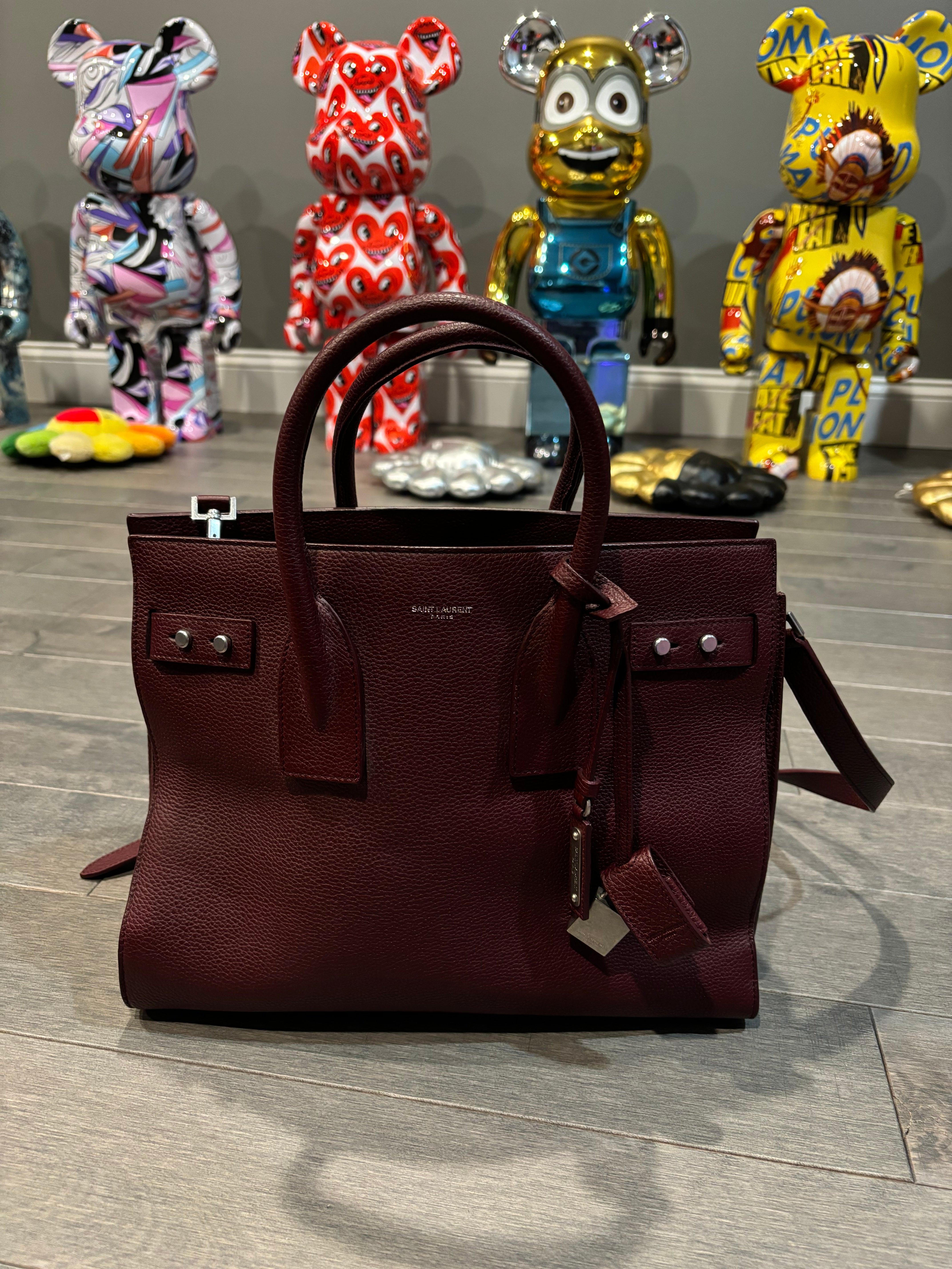 YSL Maroon Sac De Jour Tote Used