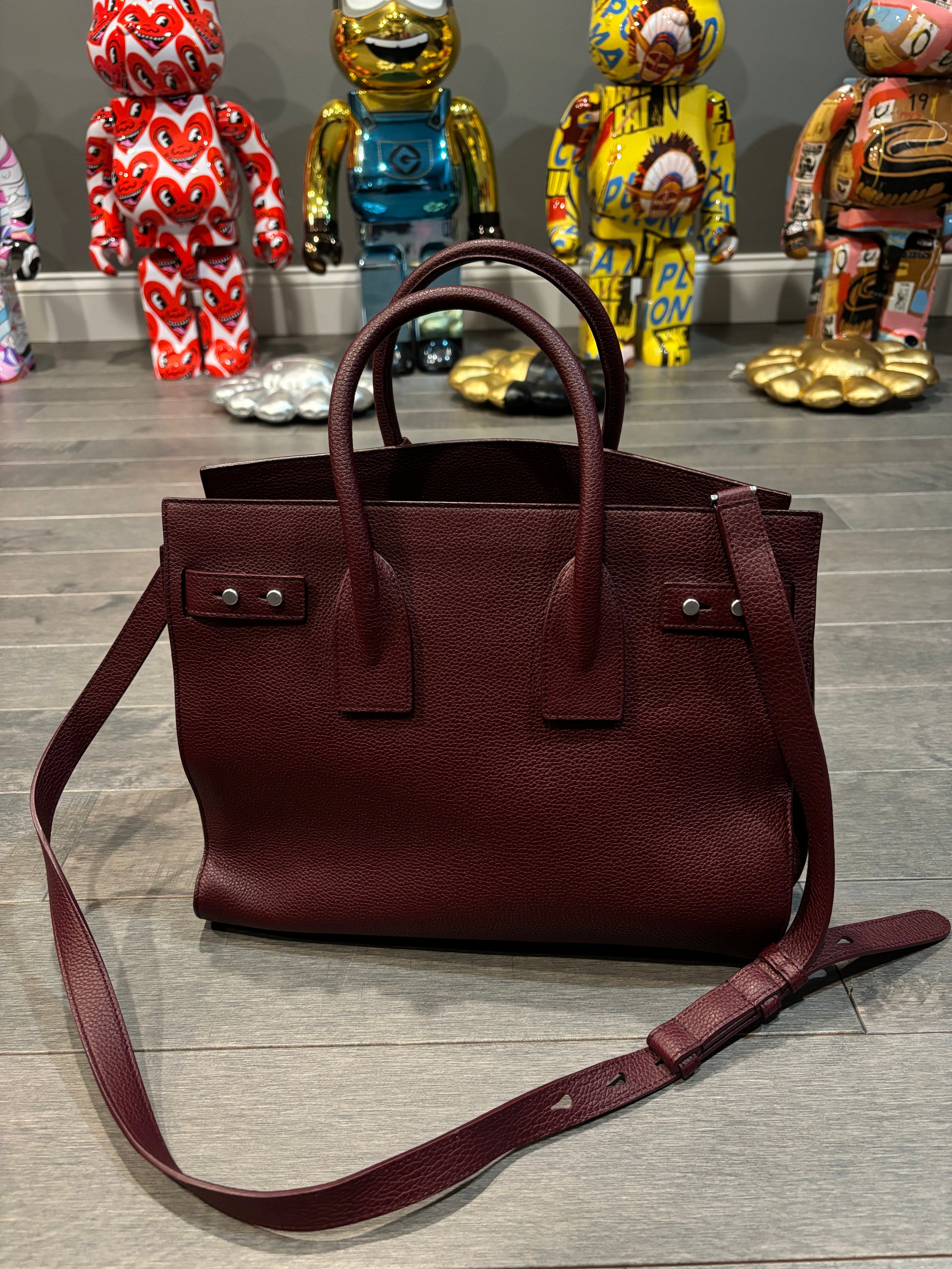 YSL Maroon Sac De Jour Tote Used