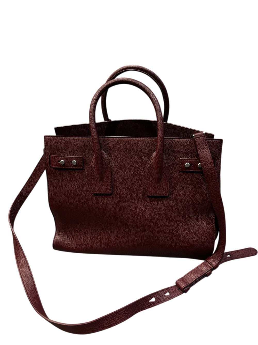 YSL Sac De Jour Tote Maroon Bag